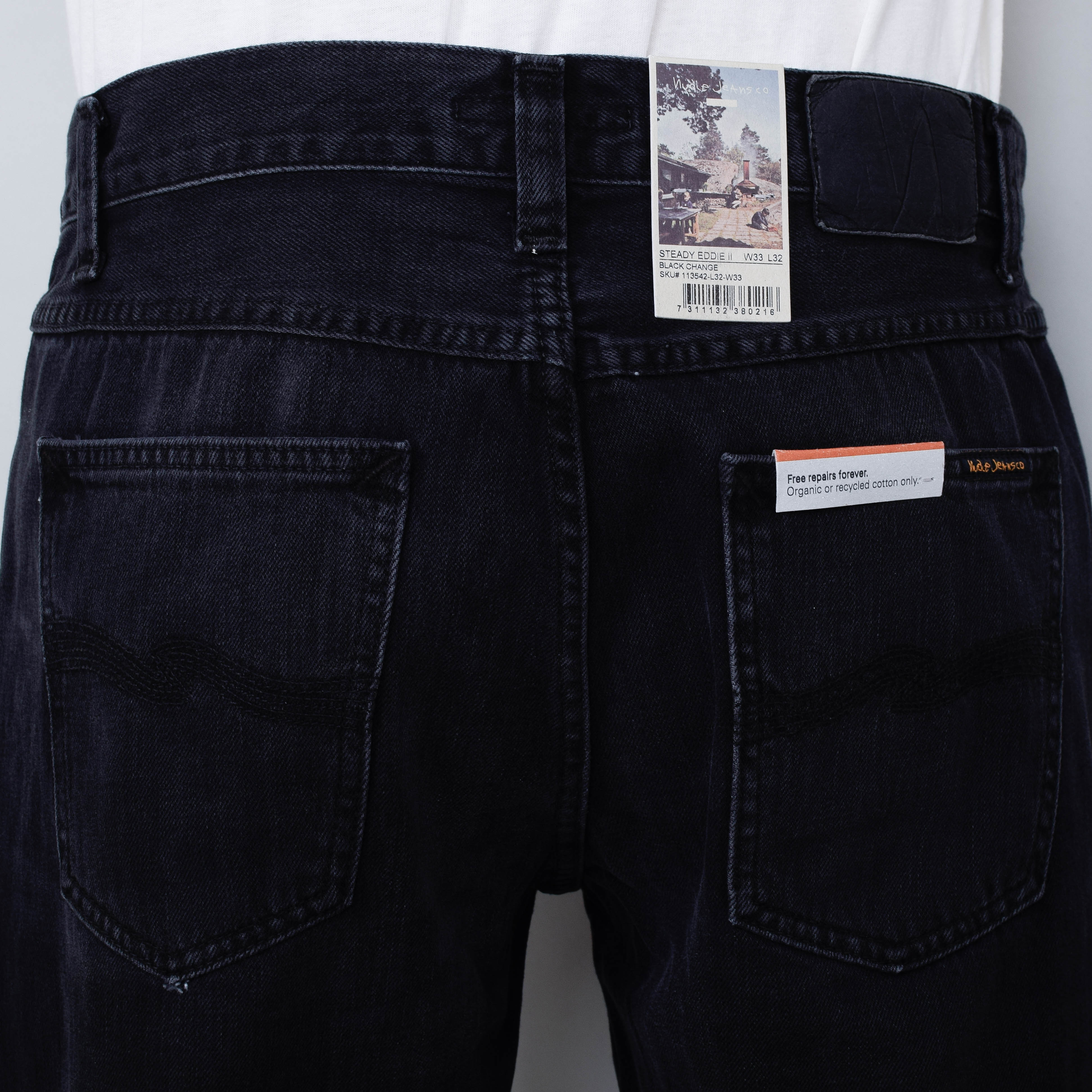 Nudie Jeans Steady Eddie II - Black Change - Image 3