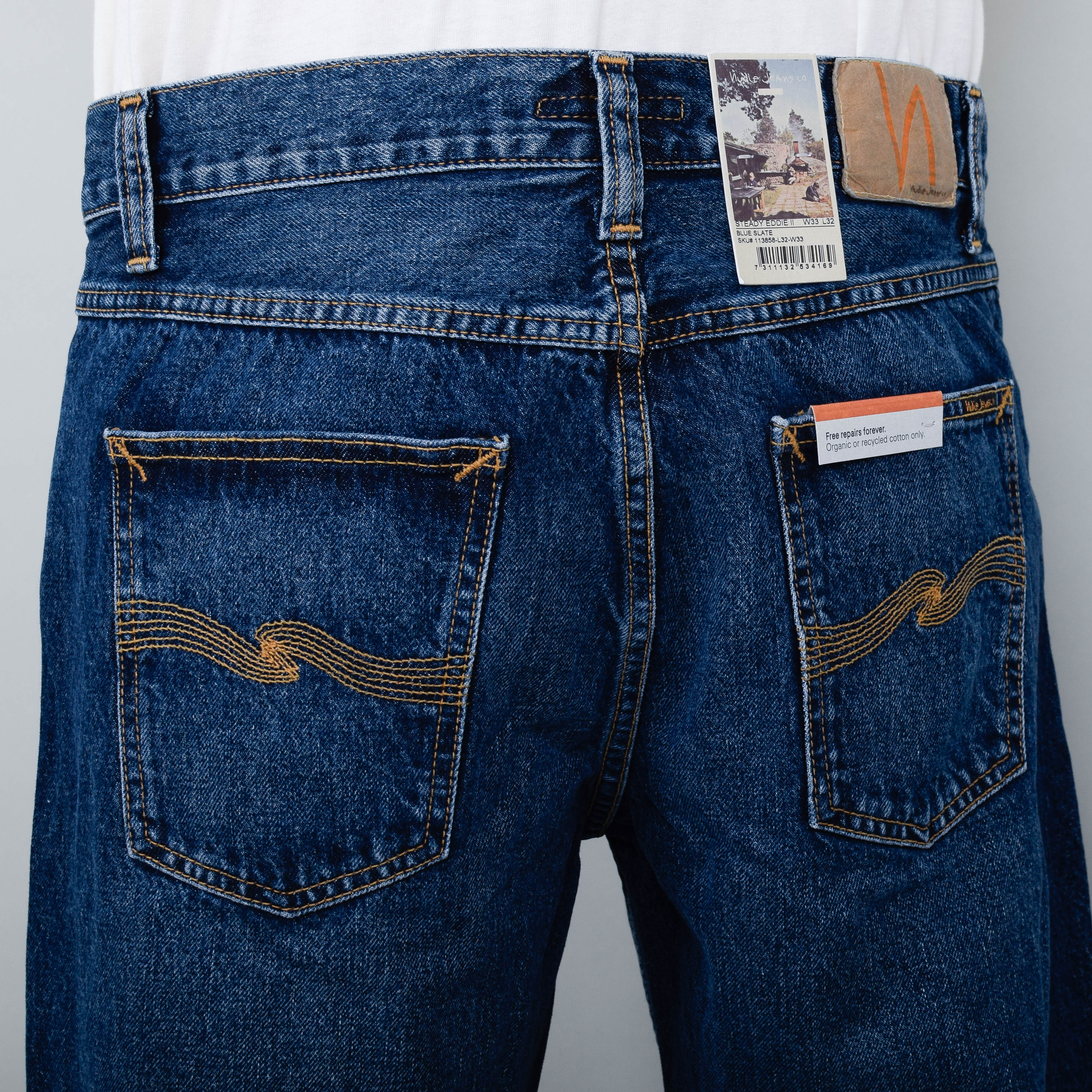 Nudie Jeans Steady Eddie II - Blue Slate - Image 3