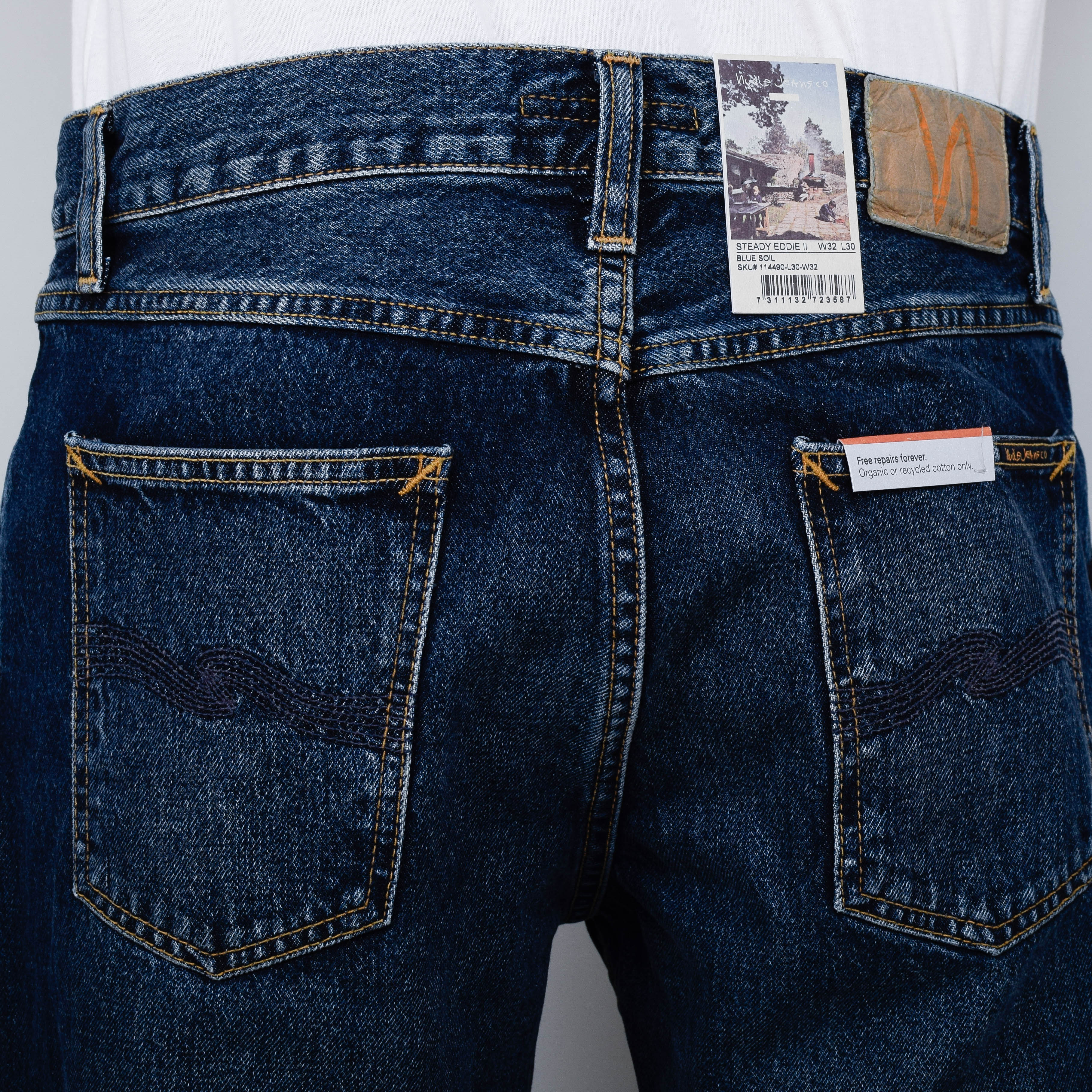 Nudie Jeans Steady Eddie II - Blue Soil - Image 3