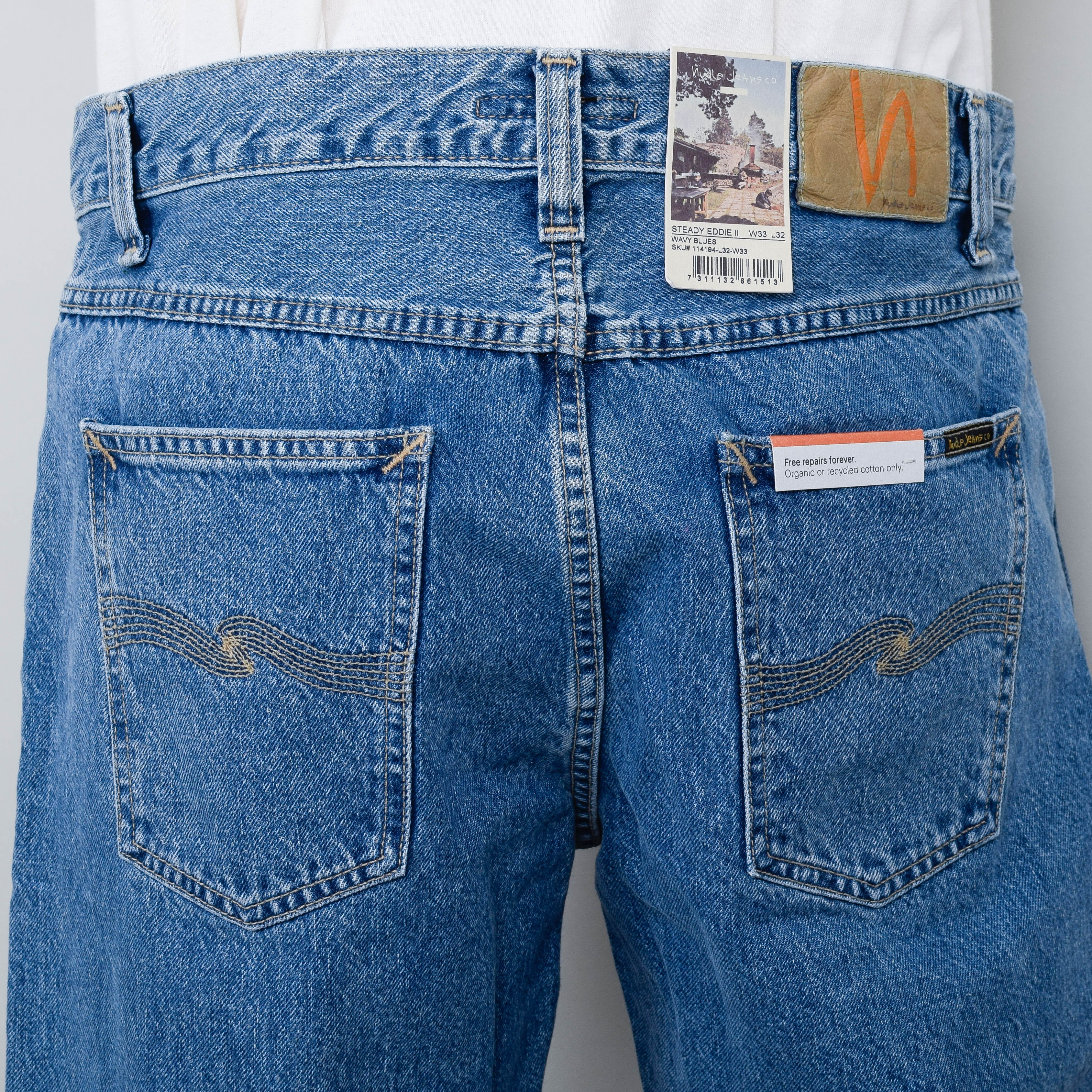 Nudie Jeans Steady Eddie II - Wavy Blues - Image 3
