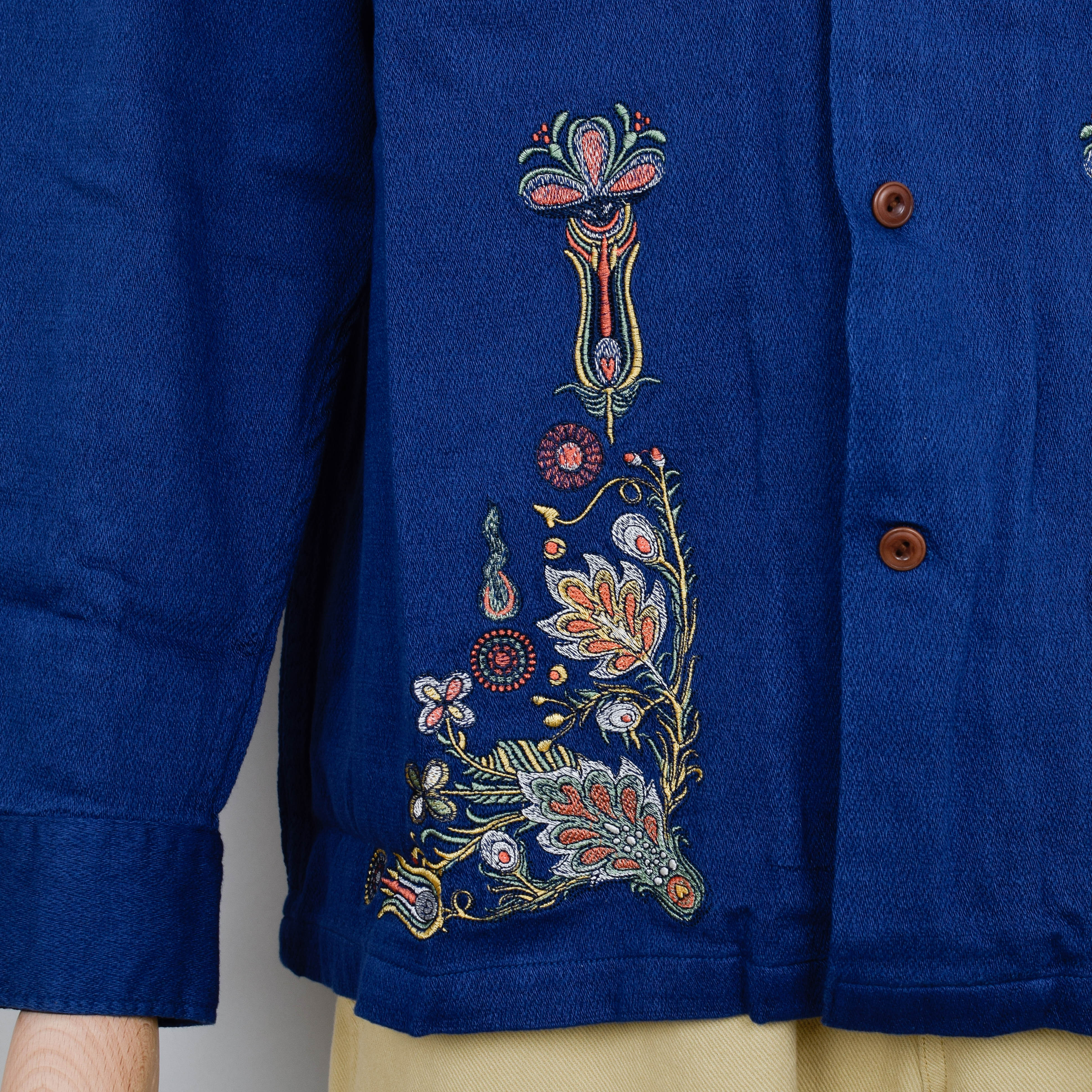 Nudie Jeans Vincent Shirt - Floral French Blue - Image 3