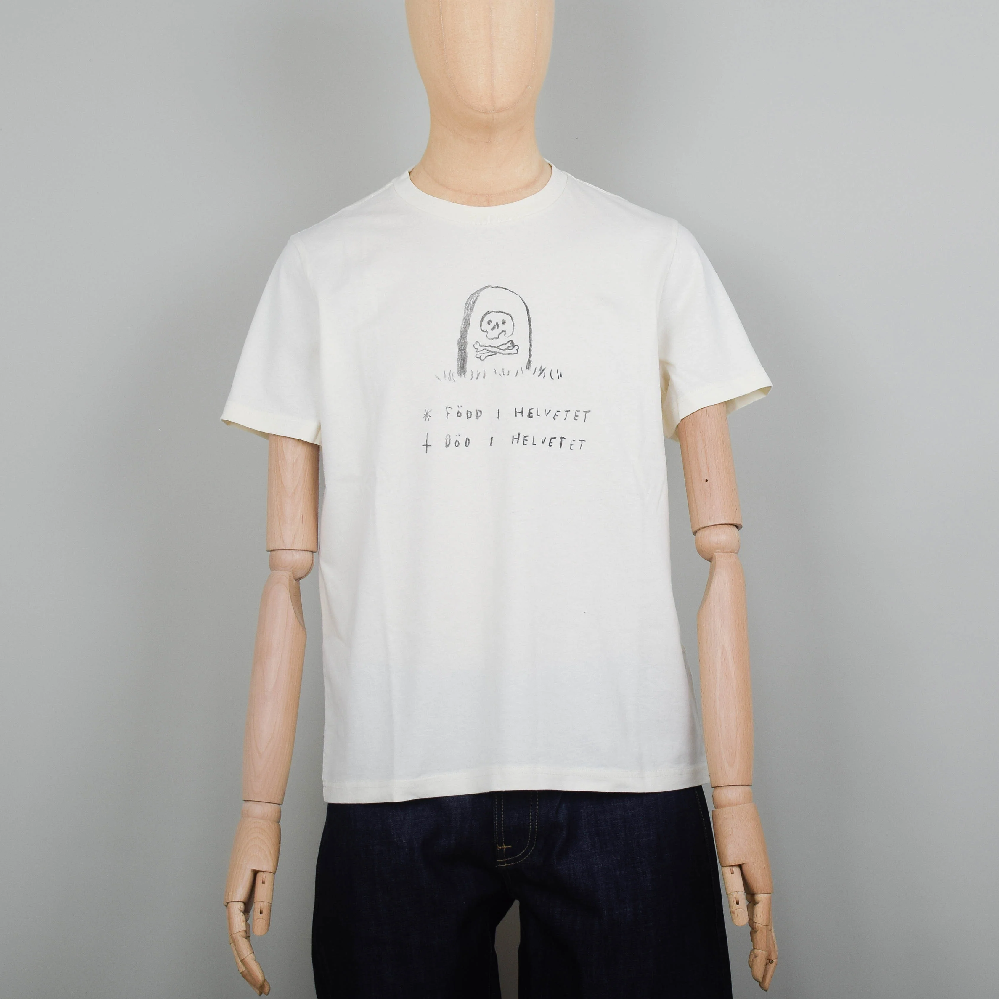 Nudie Jeans x Jeff Olsson Roy Born In Hell T-Shirt - Off White