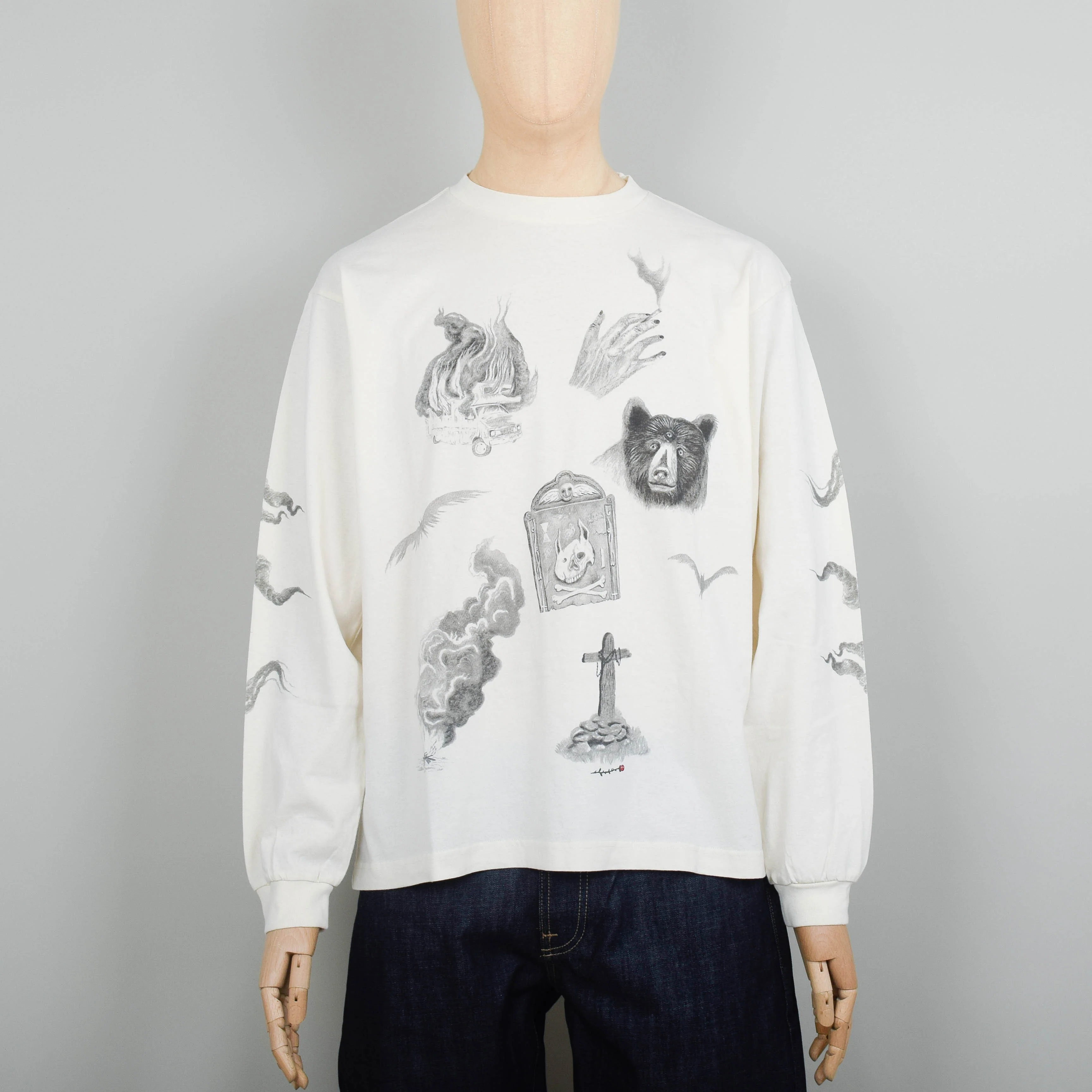 Nudie Jeans x Jeff Olsson Rudi Doodle T-Shirt - Off White