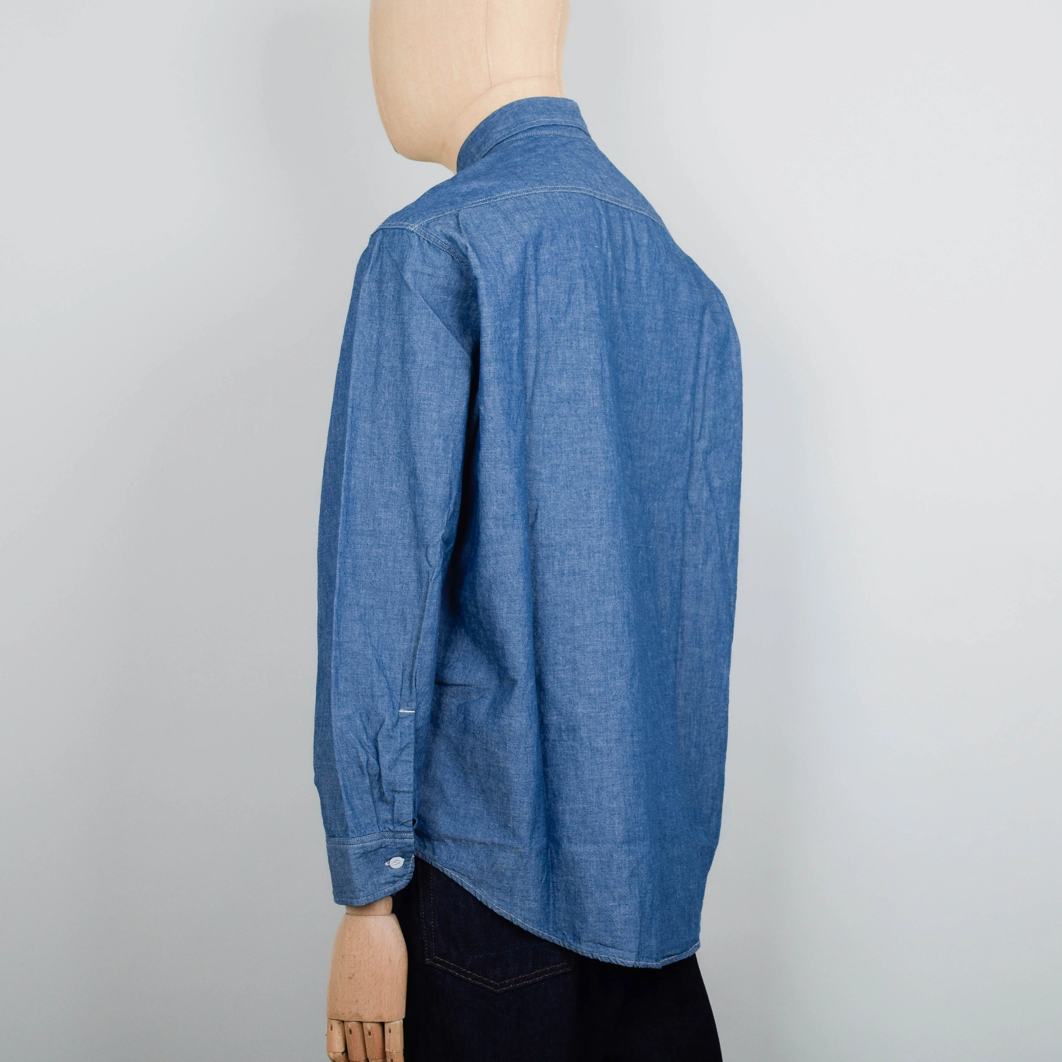 Orslow Chambray Work Shirt - Chambray - Image 3