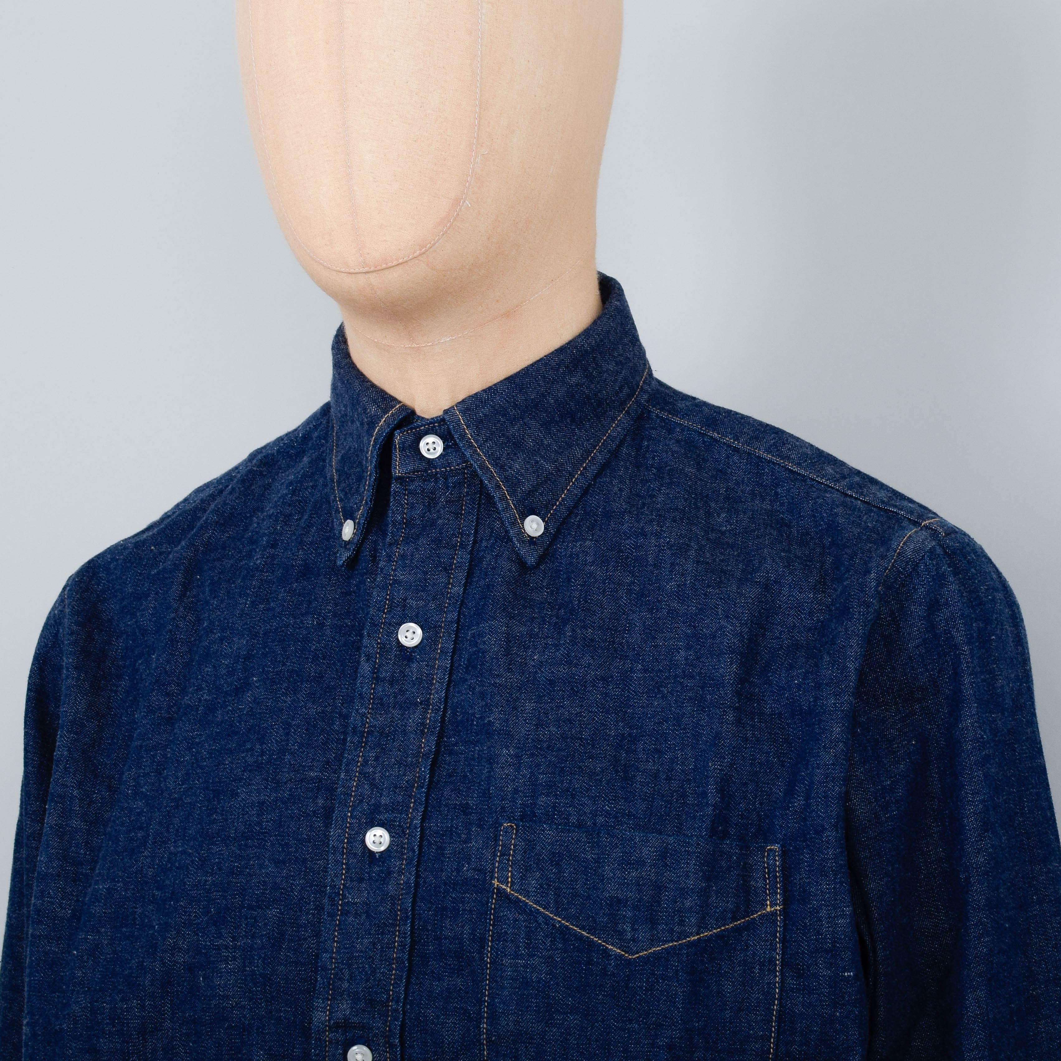 Orslow Denim One Wash Shirt - Indigo - Image 2