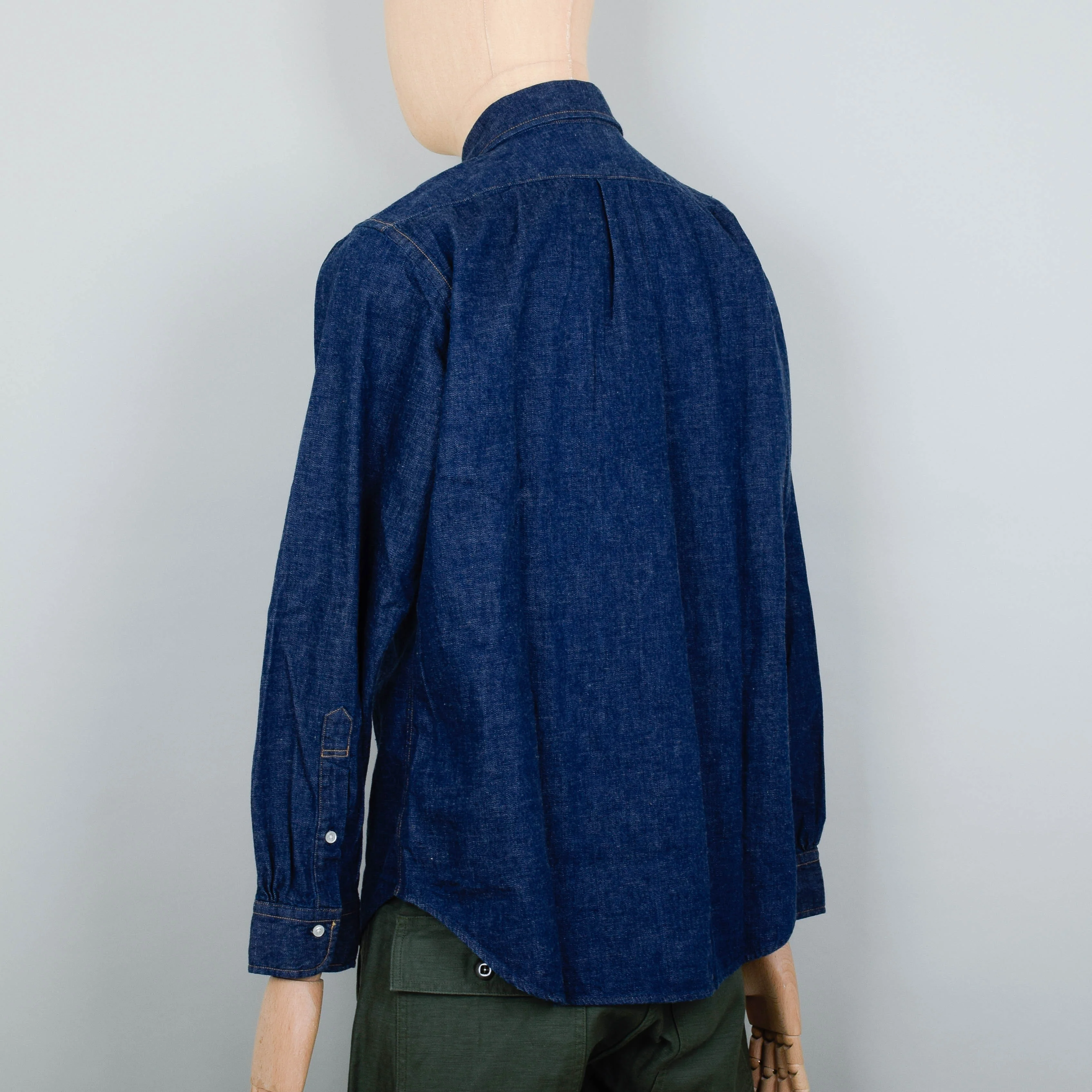 Orslow Denim One Wash Shirt - Indigo - Image 3