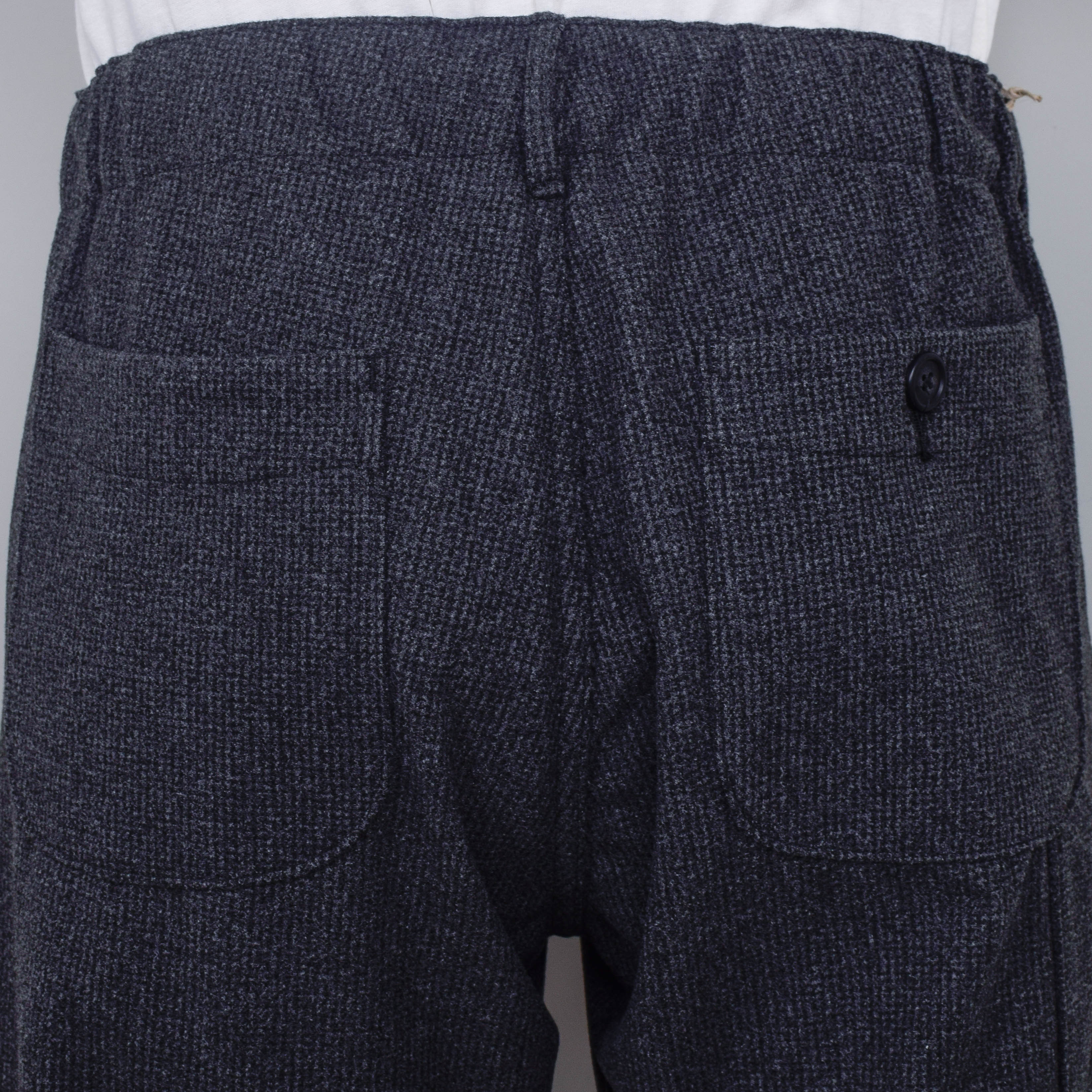 OrSlow French Work Pants Houndstooth - Charcoal Gray - Image 3