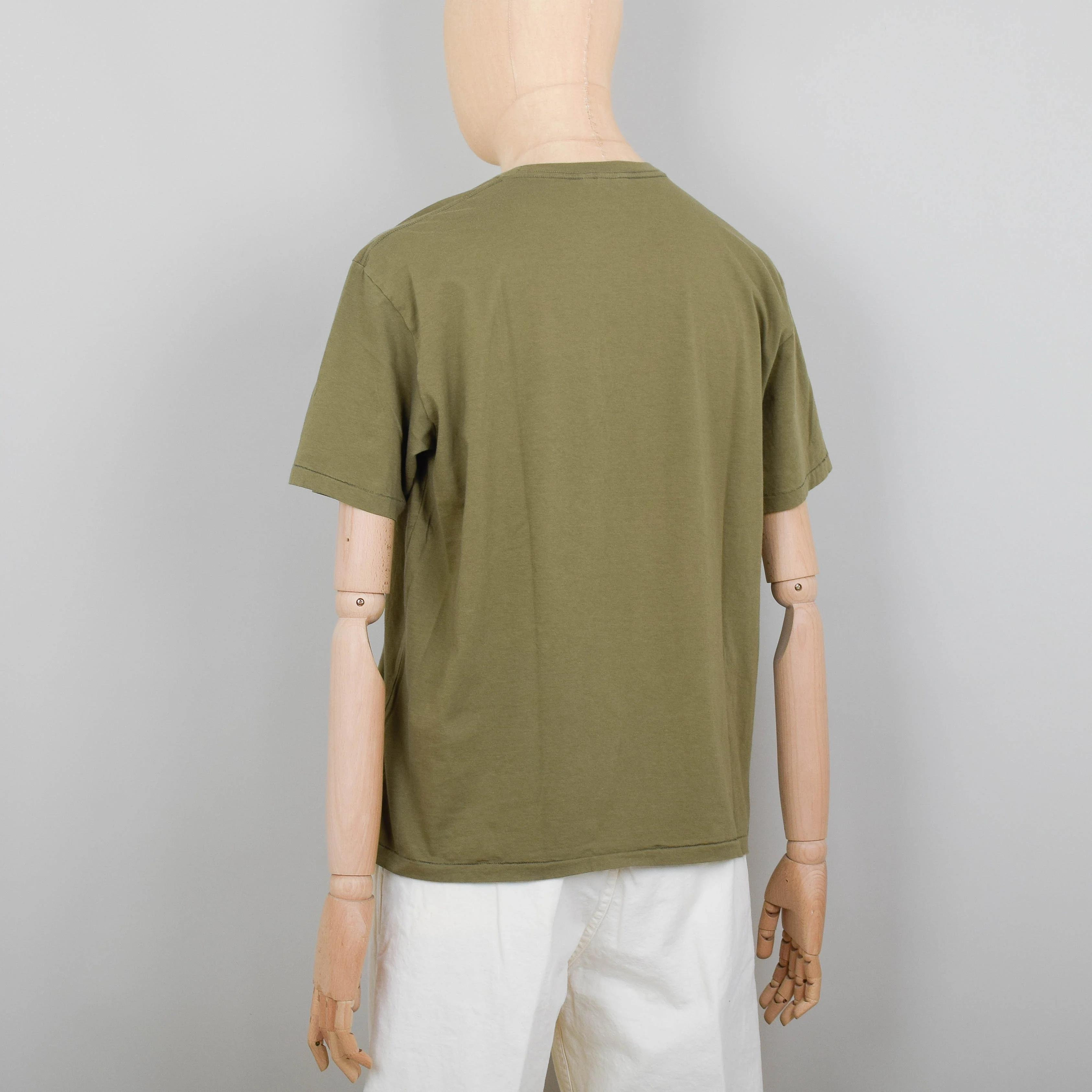 Orslow JPN ATH DEPT T-Shirt - Army Green - Image 3