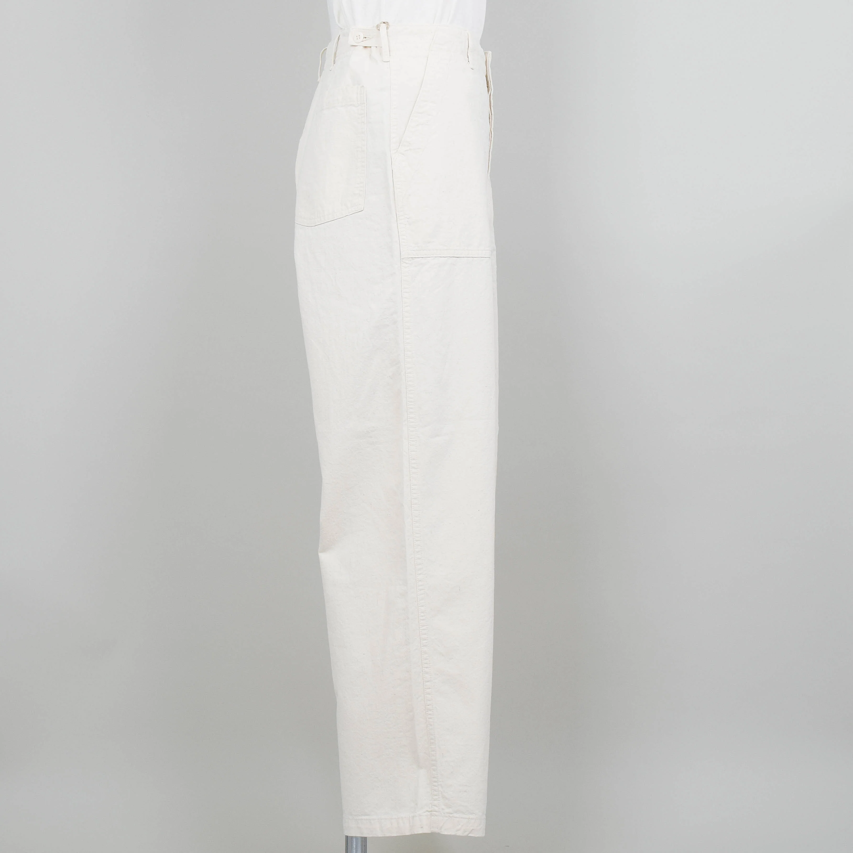 OrSlow Original Napped Twill Summer Fatigue Pants - Ecru - Image 2