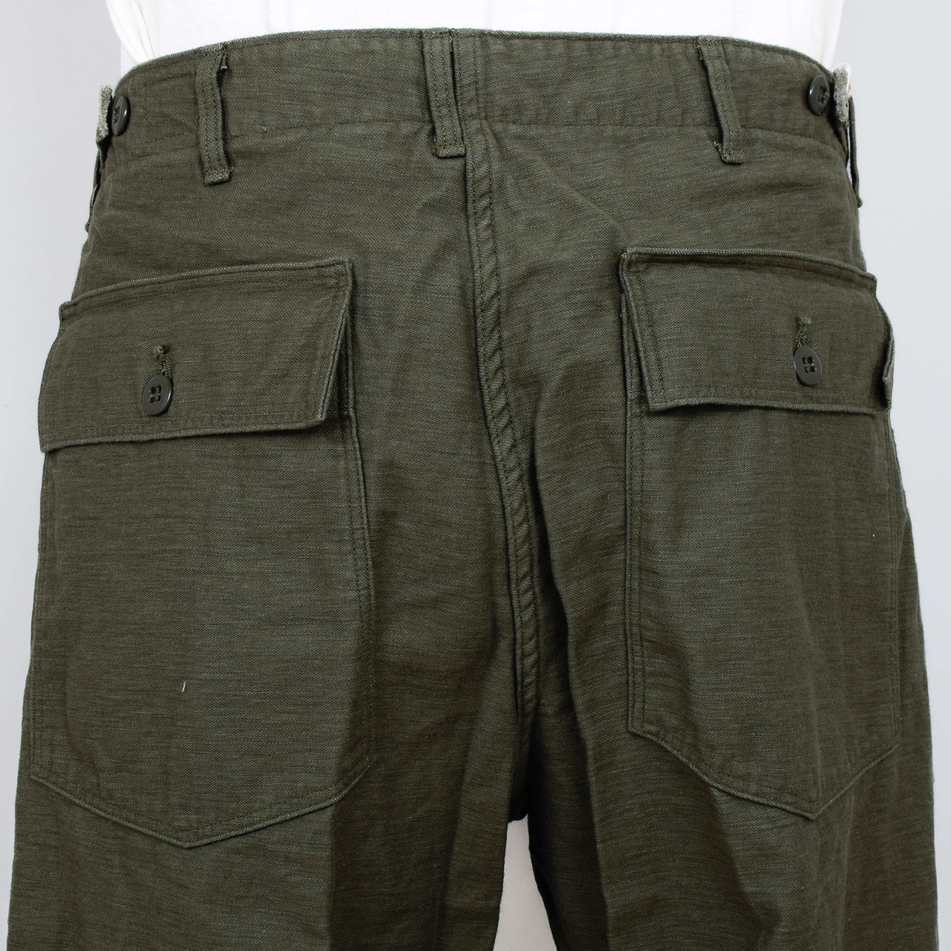 OrSlow Vintage Fit Fatigue Pant - Dark Olive - Image 3