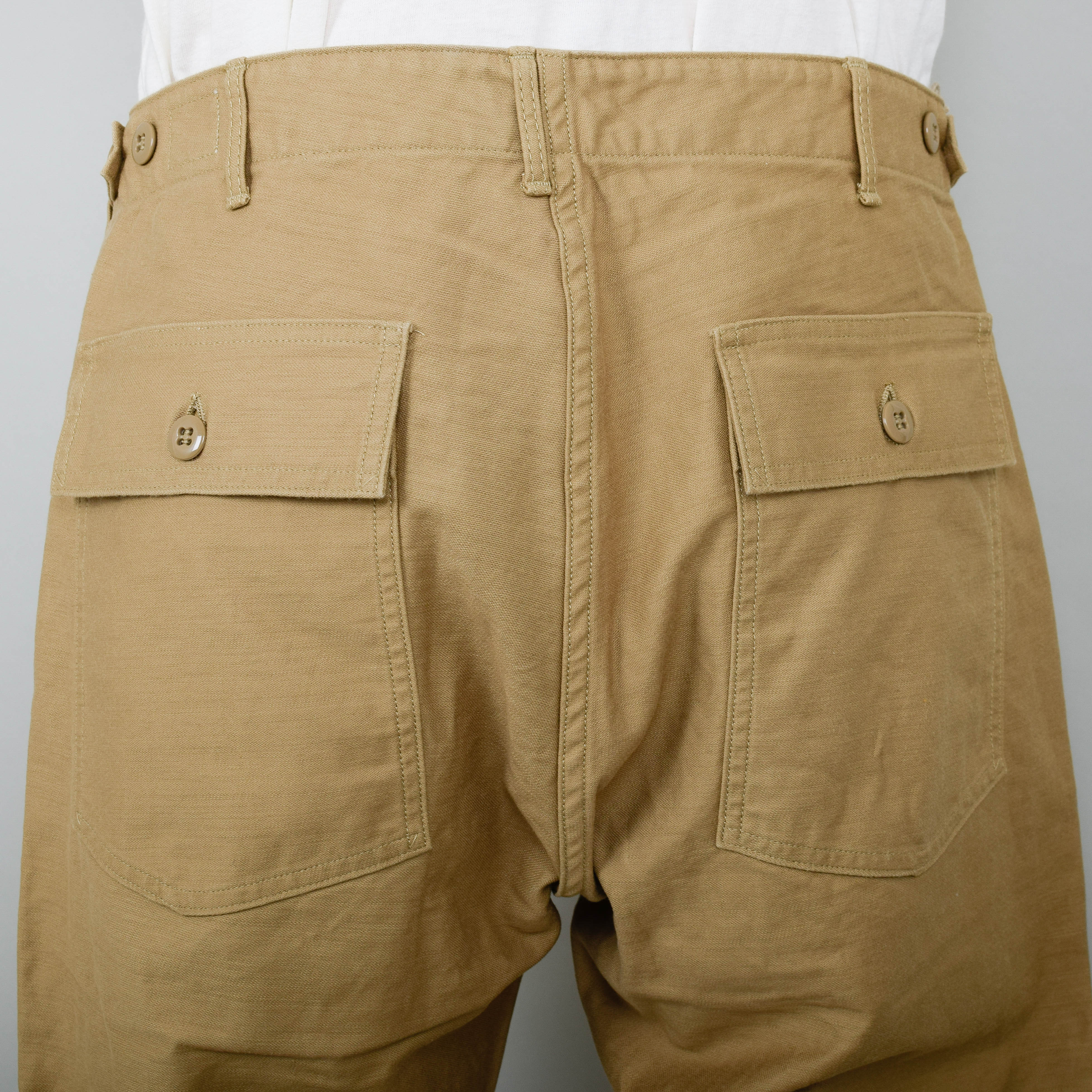 OrSlow Slim Fit Fatigue Pants - Khaki - Image 3