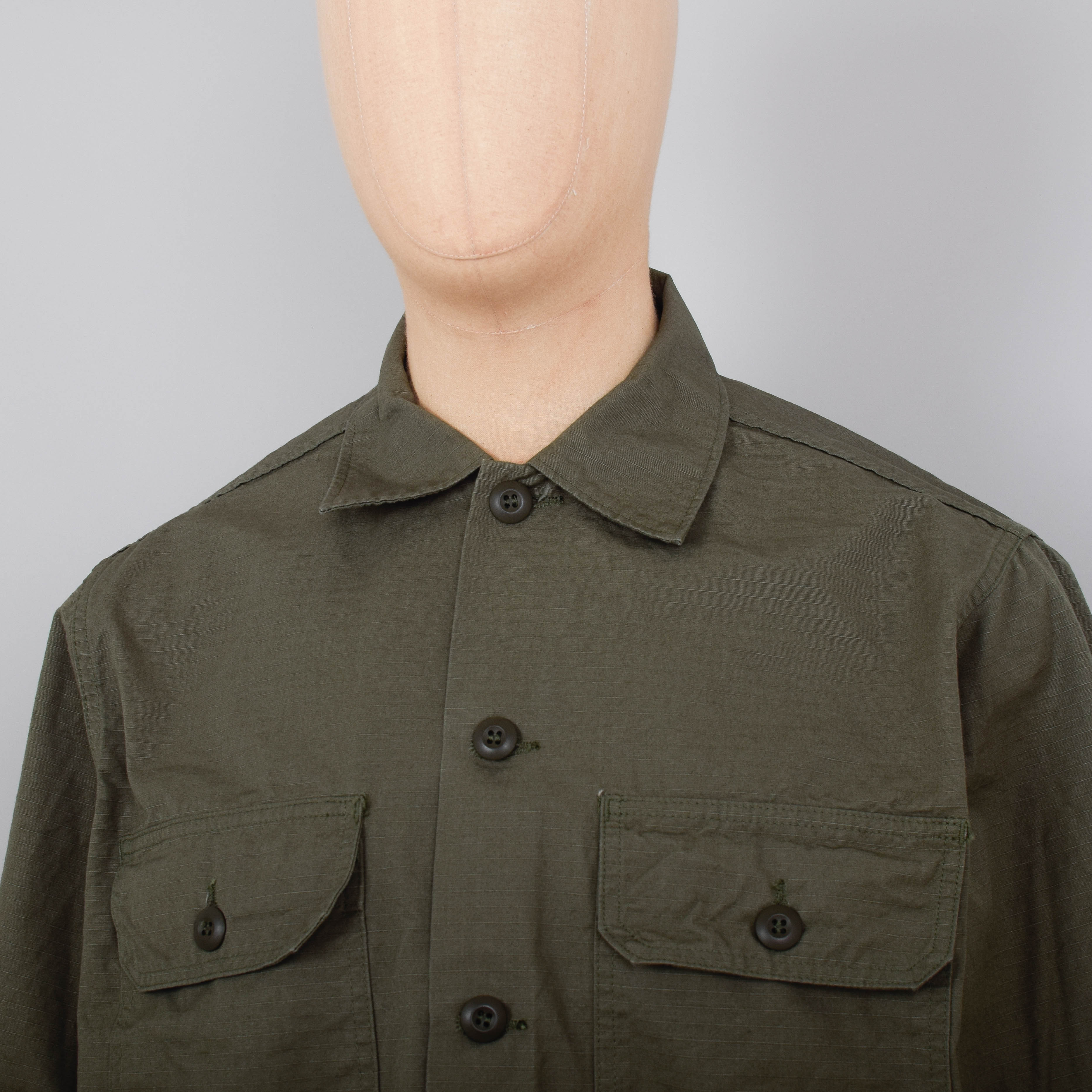 Orslow Trooper Fatigue Shirt - Army Green - Image 2
