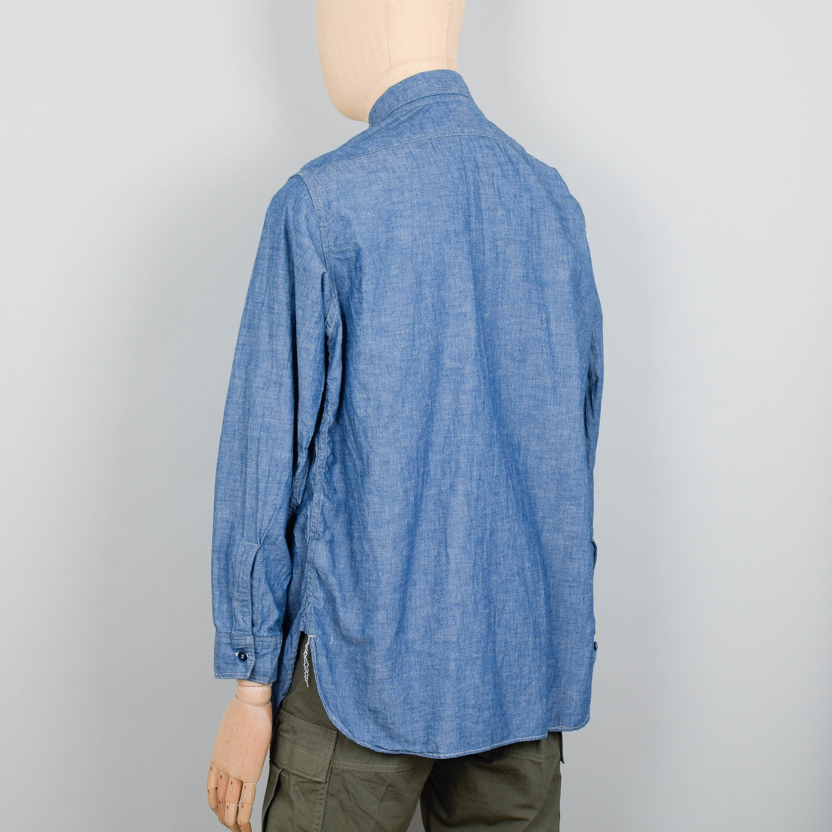 Orslow Vintage Fit Chambray Work Shirt - Chambray - Image 3