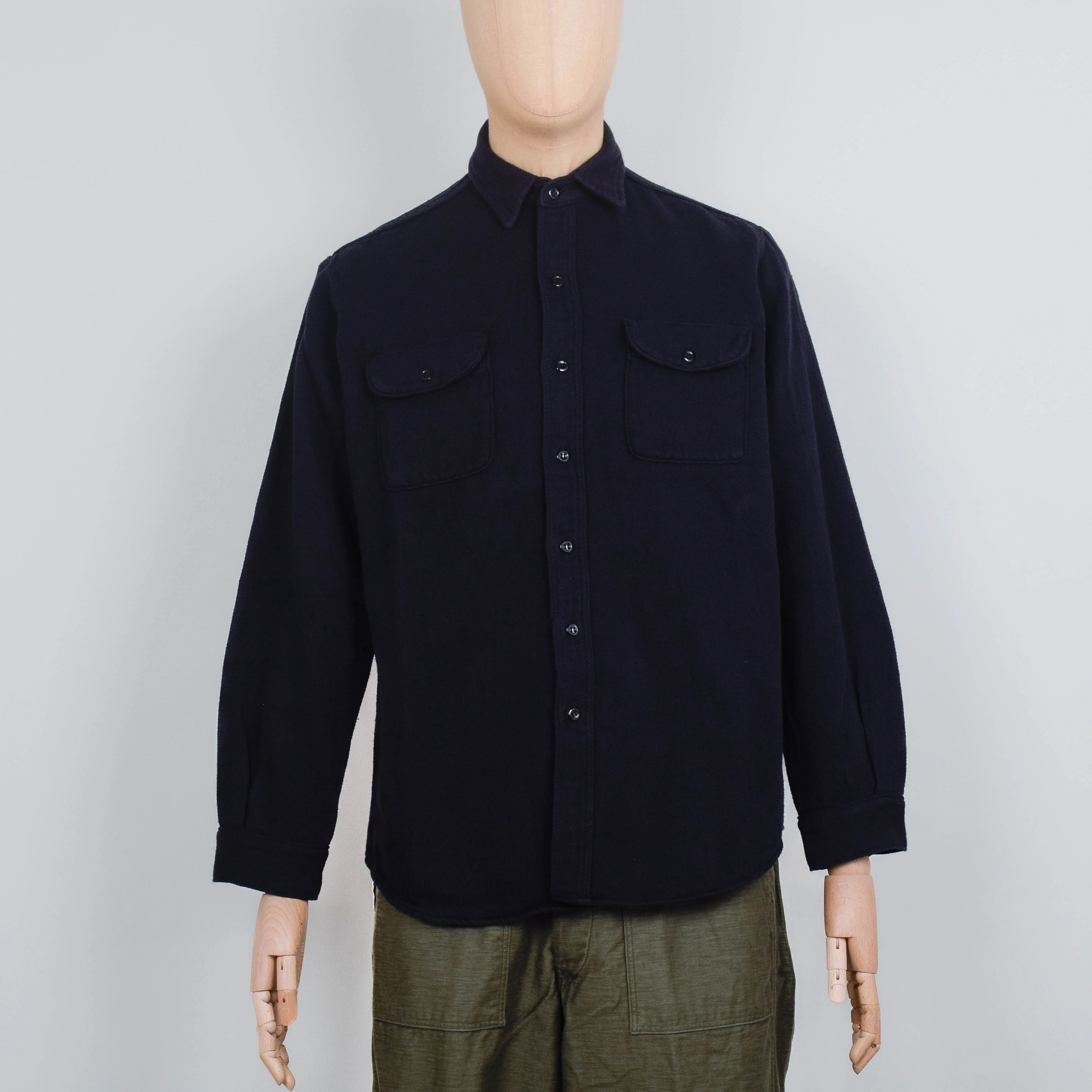 Orslow Vintage Fit Flannel Shirt - Black
