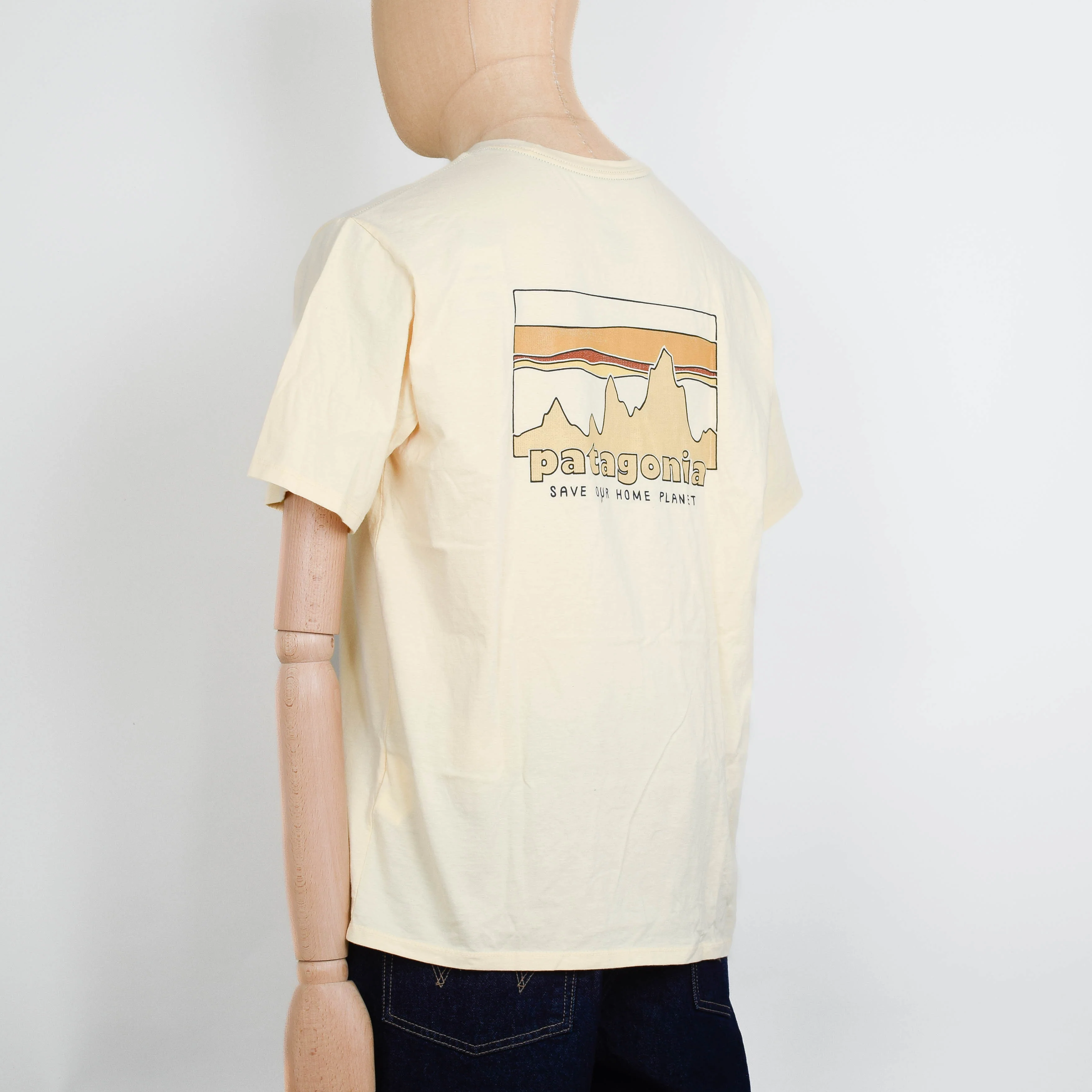 Patagonia '73 Skyline Organic T-Shirt - Buttercup Yellow - Image 2