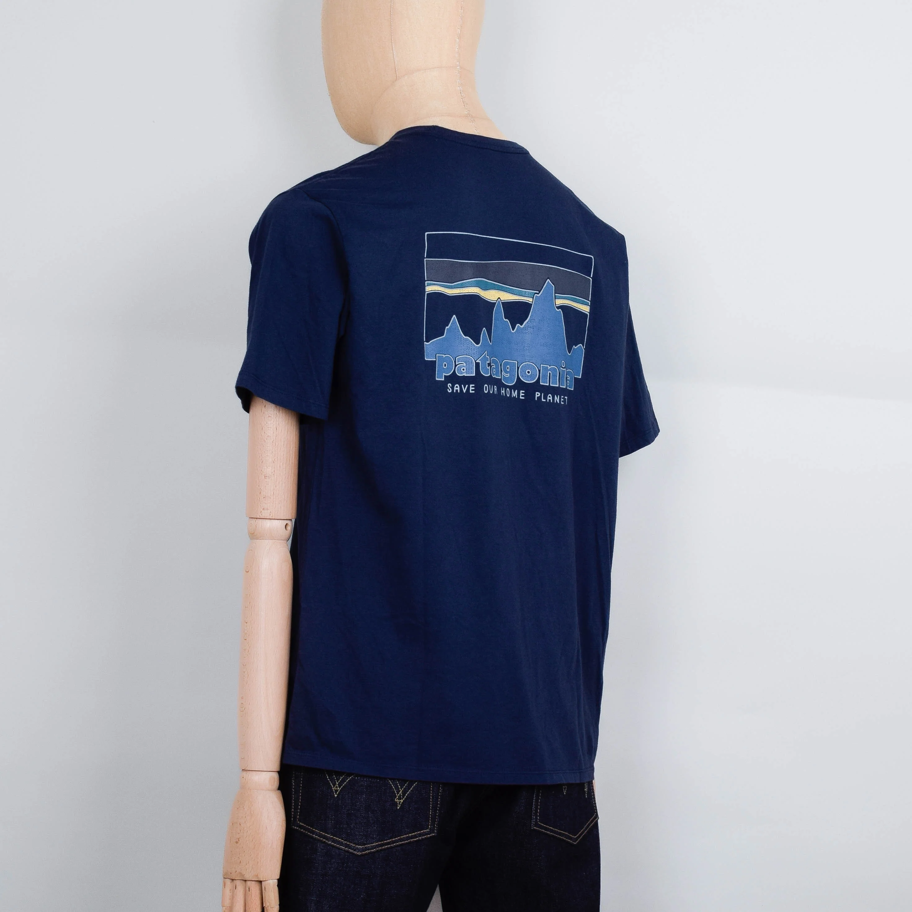Patagonia '73 Skyline Organic T-Shirt - Navy - Image 2