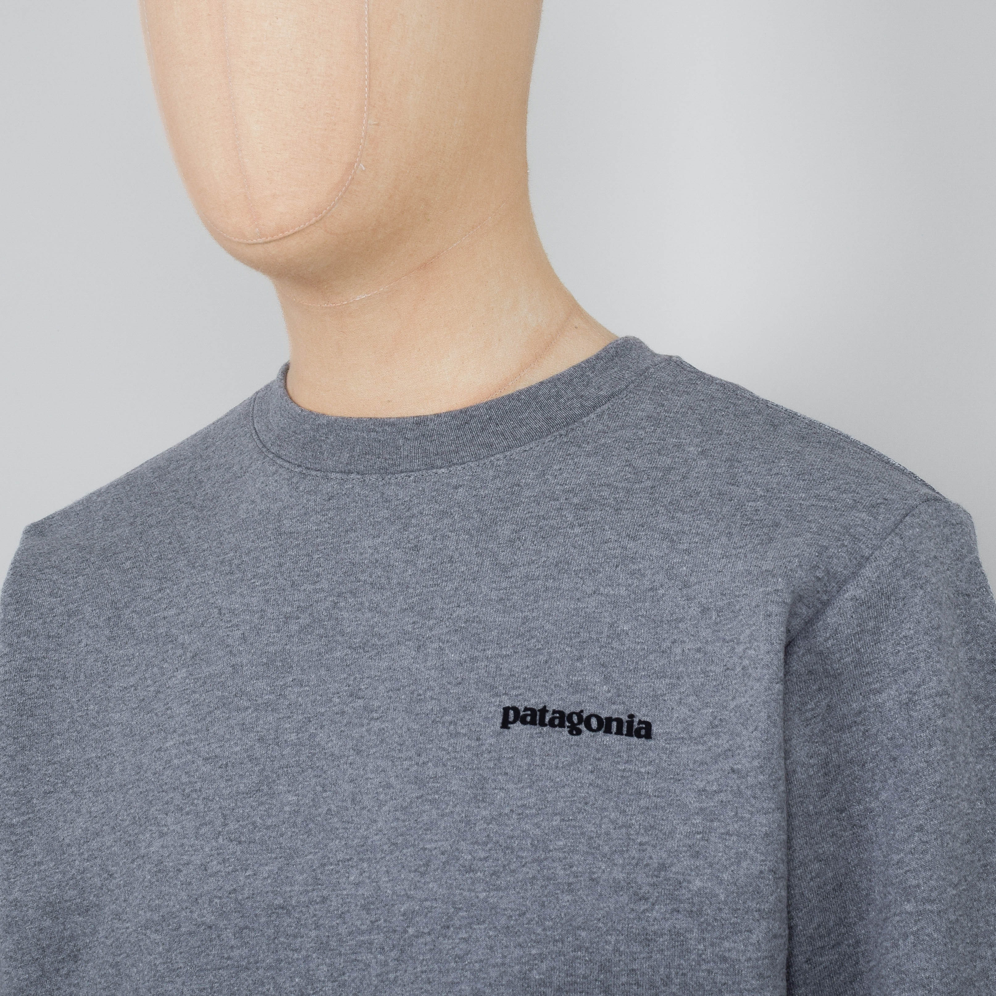 Patagonia Fitz Roy Icon Uprisal Crew Sweatshirt - Gravel Heather - Image 2
