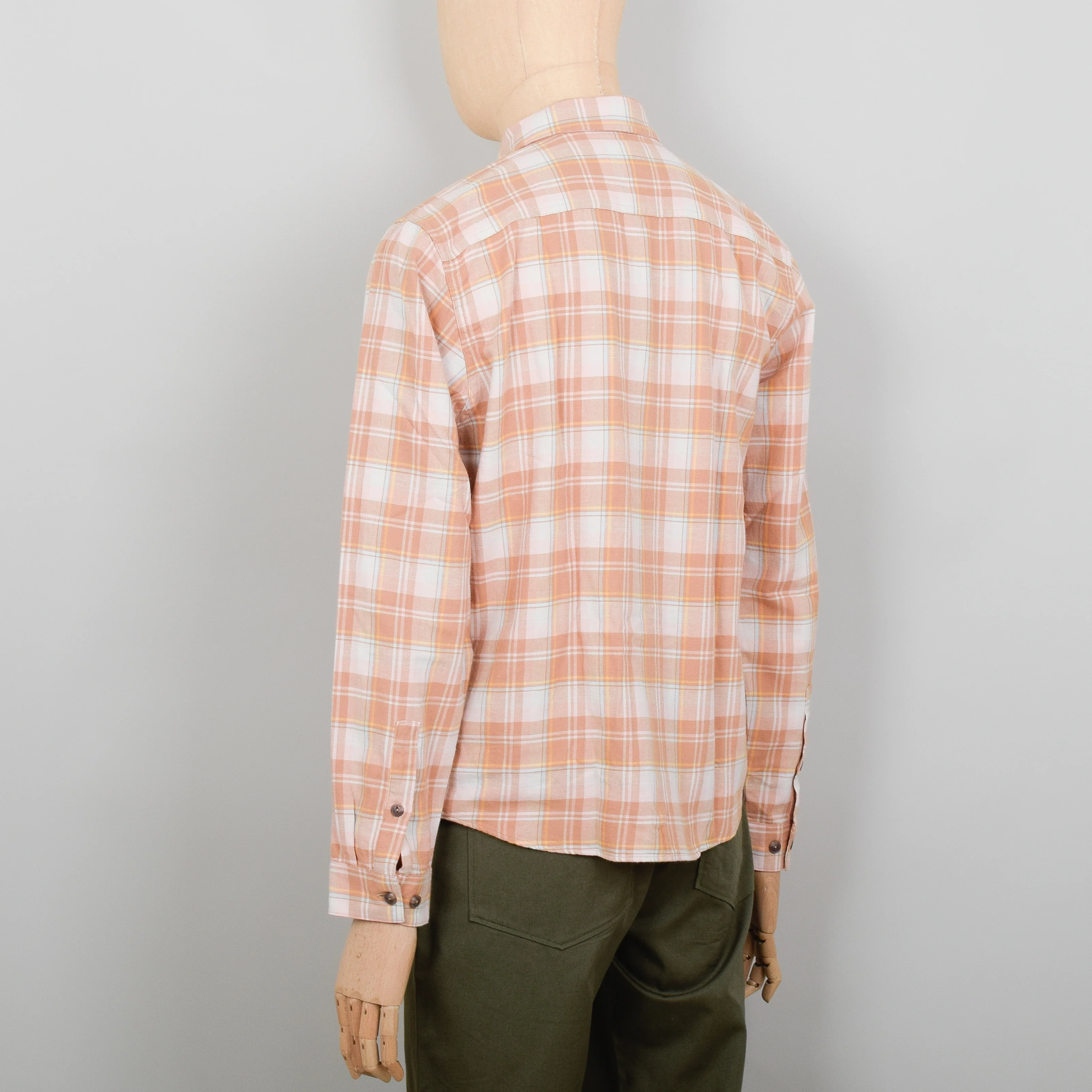 Patagonia Fjord Flannel Shirt Light Weight - Dark Camel - Image 3