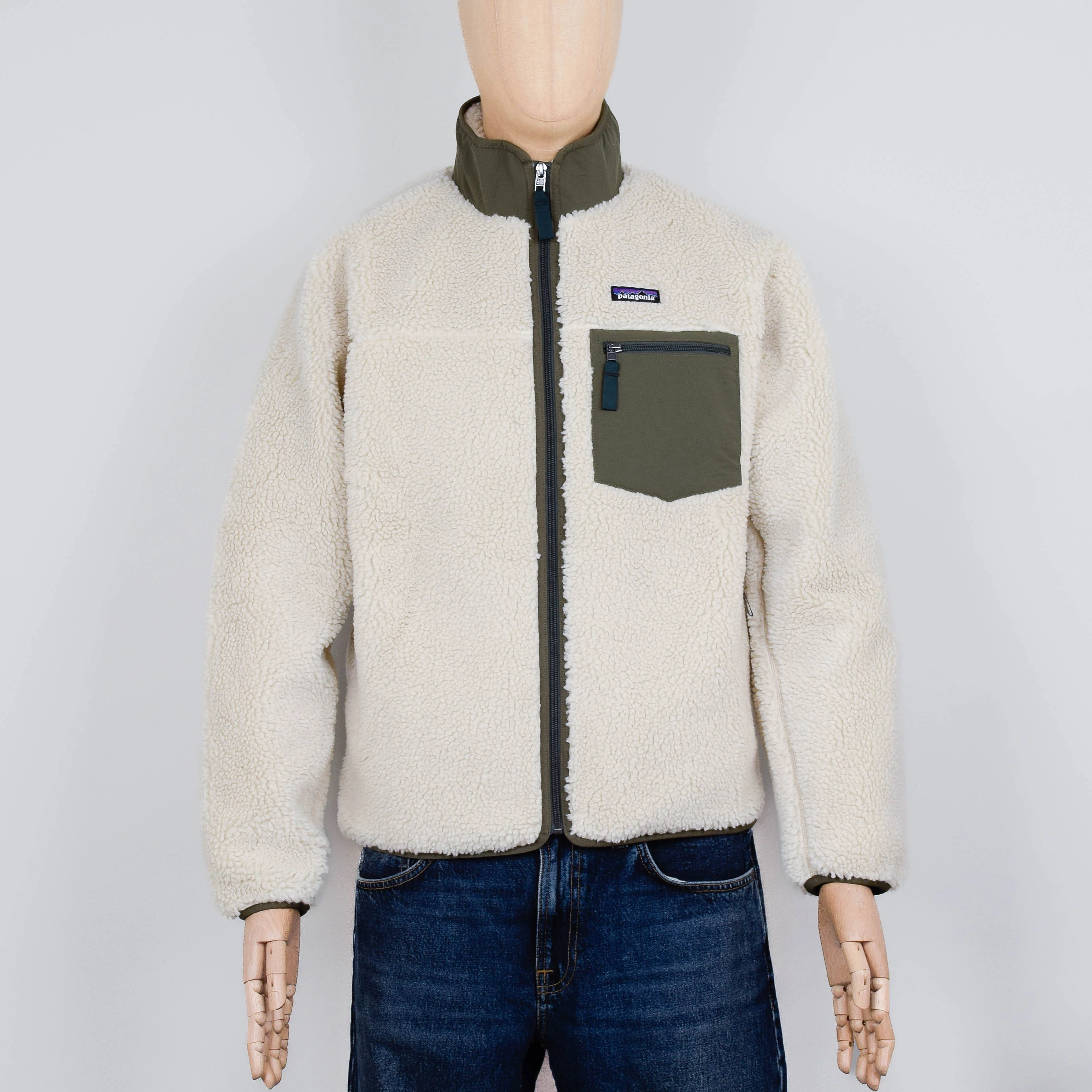 Patagonia M's Classic Retro-X Jacket - Dark Natural w/Basin Green
