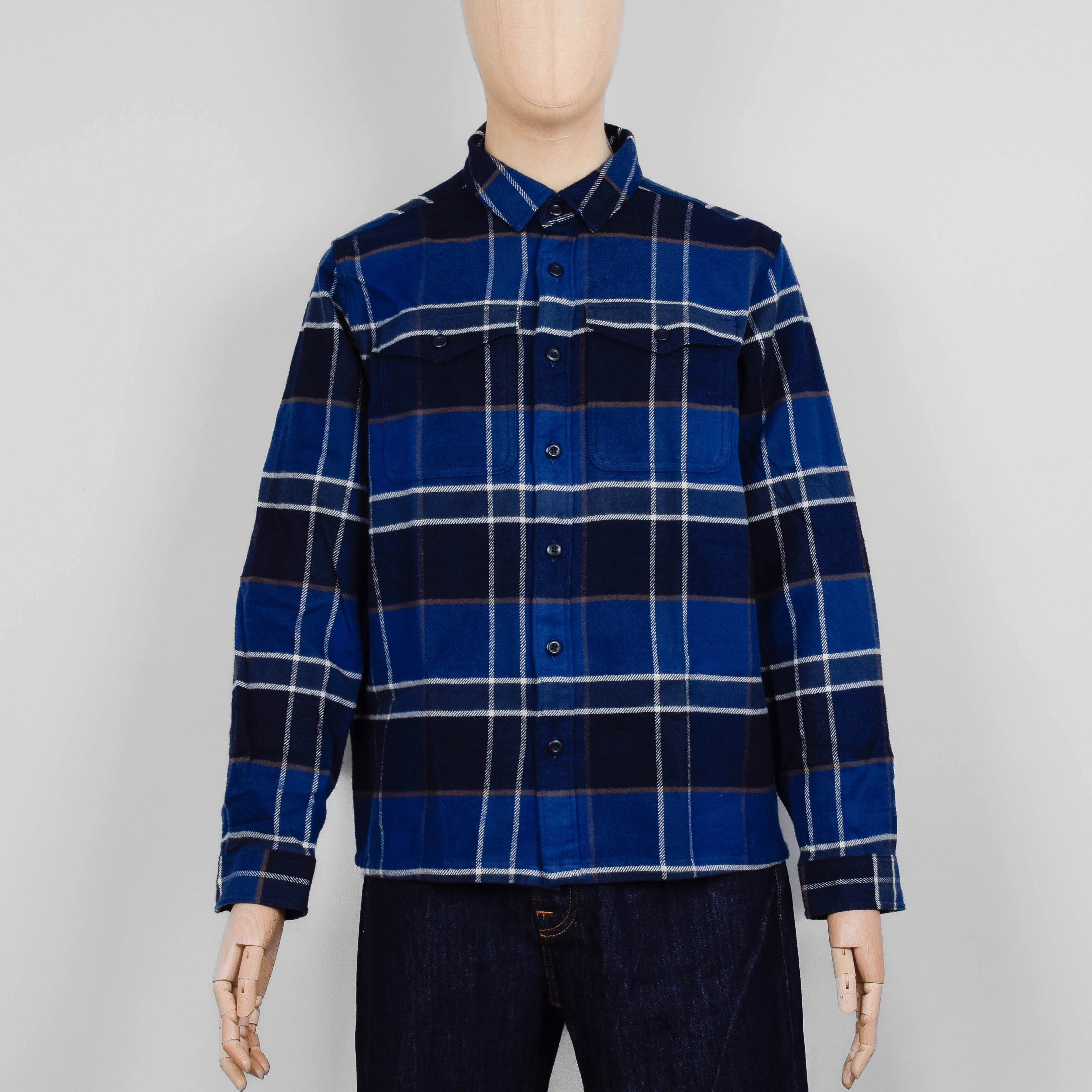 Patagonia M's L/S LW Fjord Flannel Shirt - Cycles: Sunken Blue