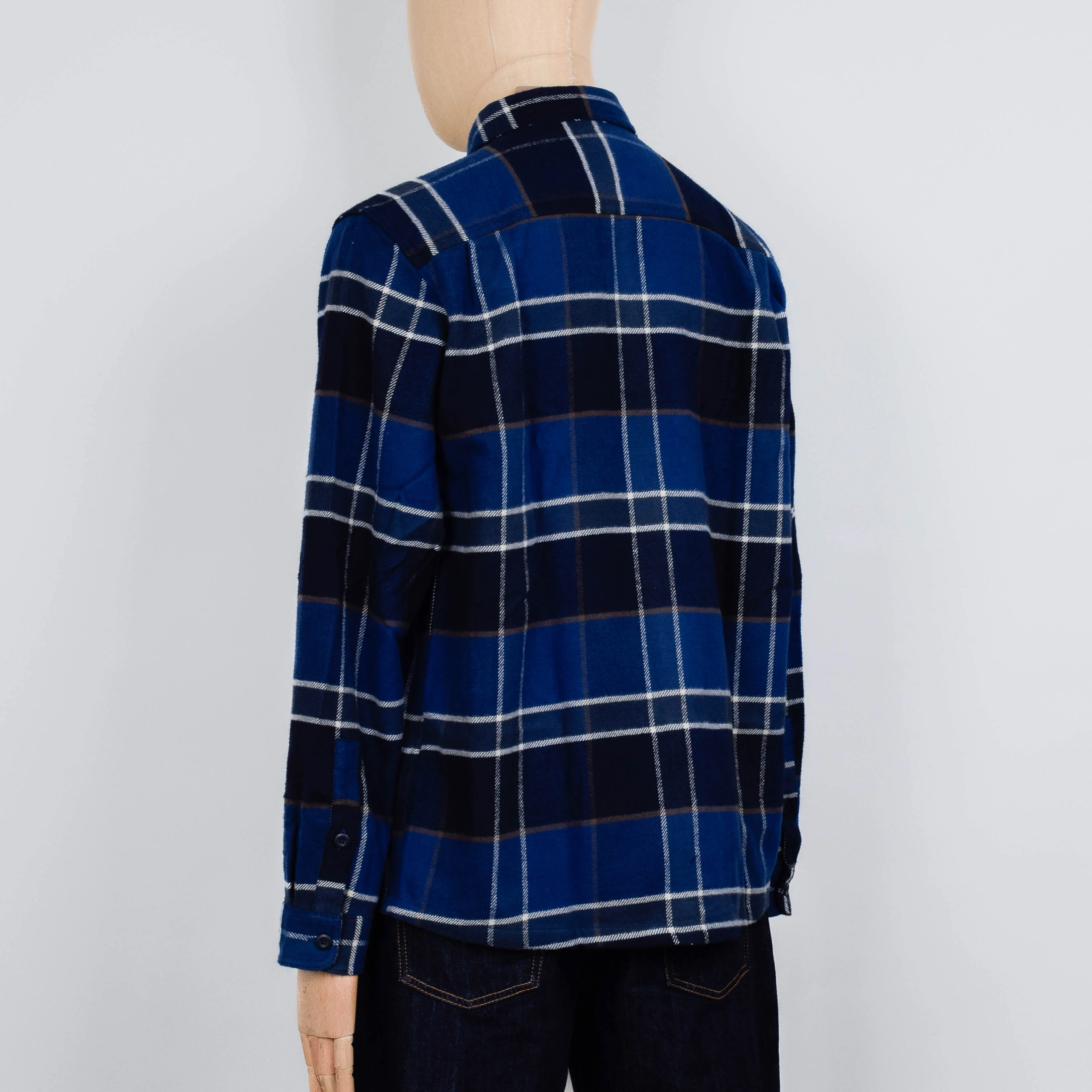 Patagonia M's L/S LW Fjord Flannel Shirt - Cycles: Sunken Blue - Image 3