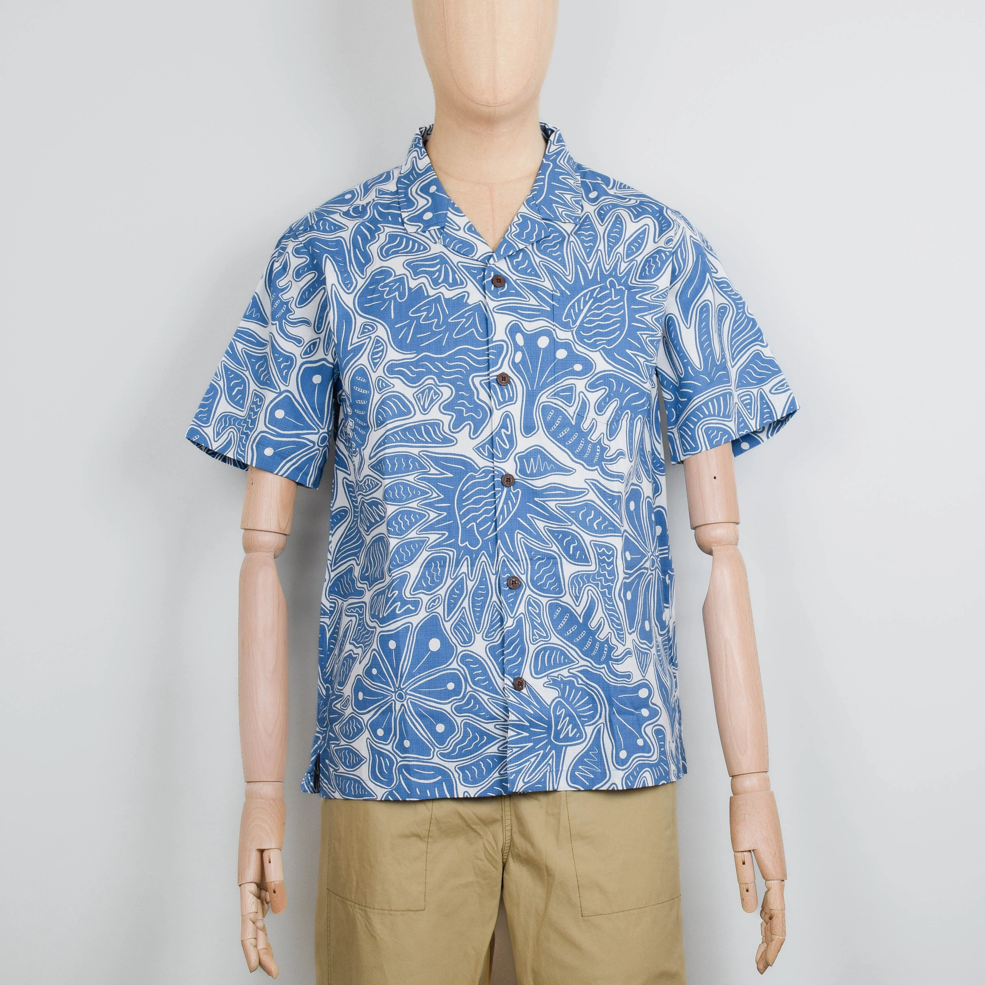 Patagonia M's Tidal Threads Camp Shirt - Bees and Flowers: Still Blue