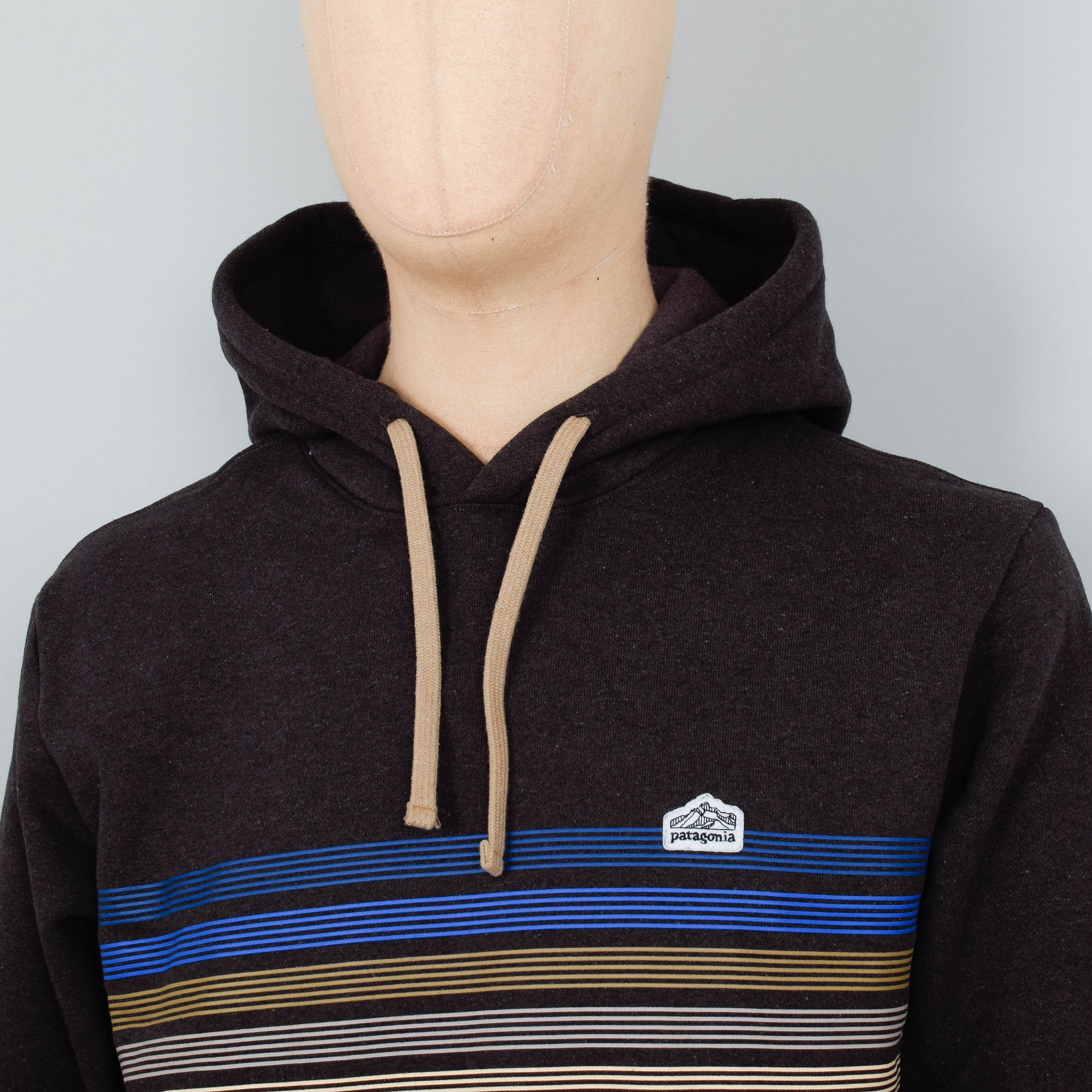 Patagonia Line Logo Ridge Stripe Uprisal Hoody - Cone Brown - Image 2
