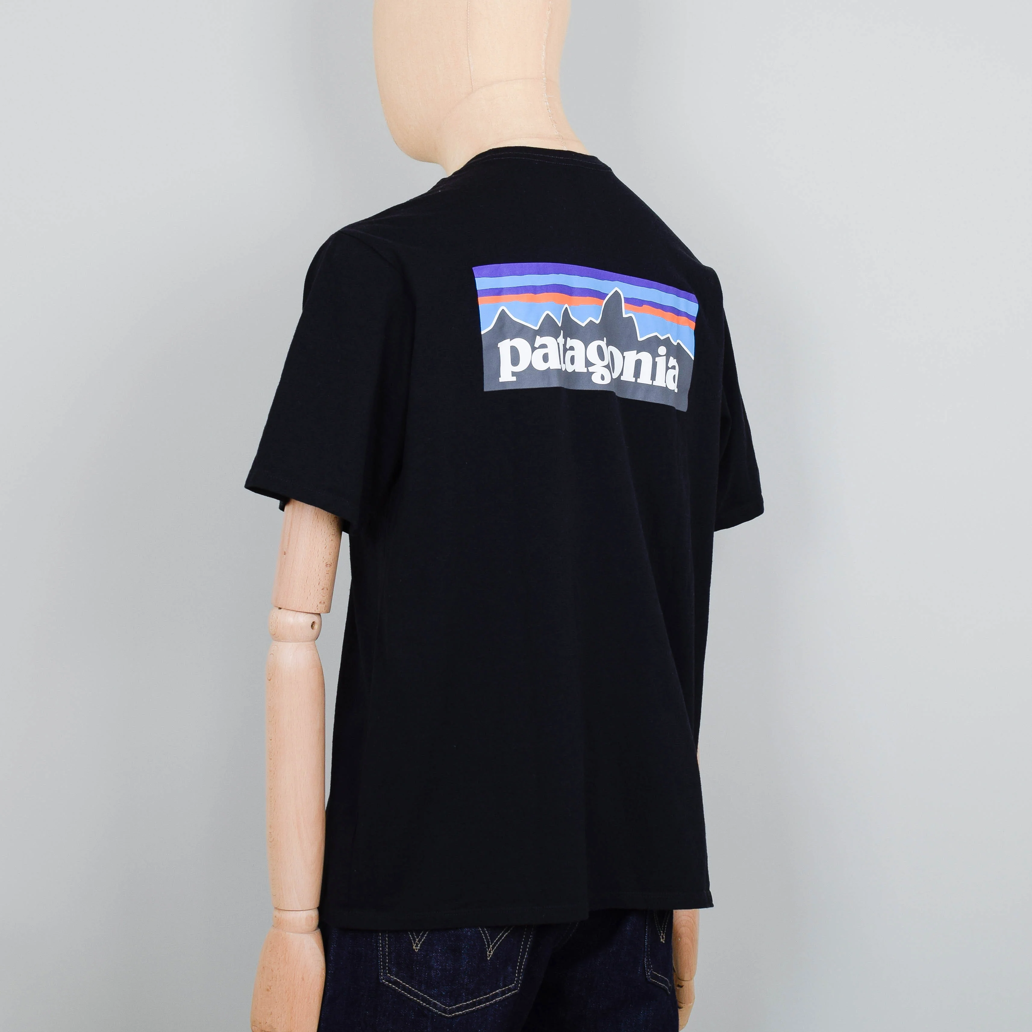 Patagonia P-6 Logo Responsibili Tee - Black - Image 2