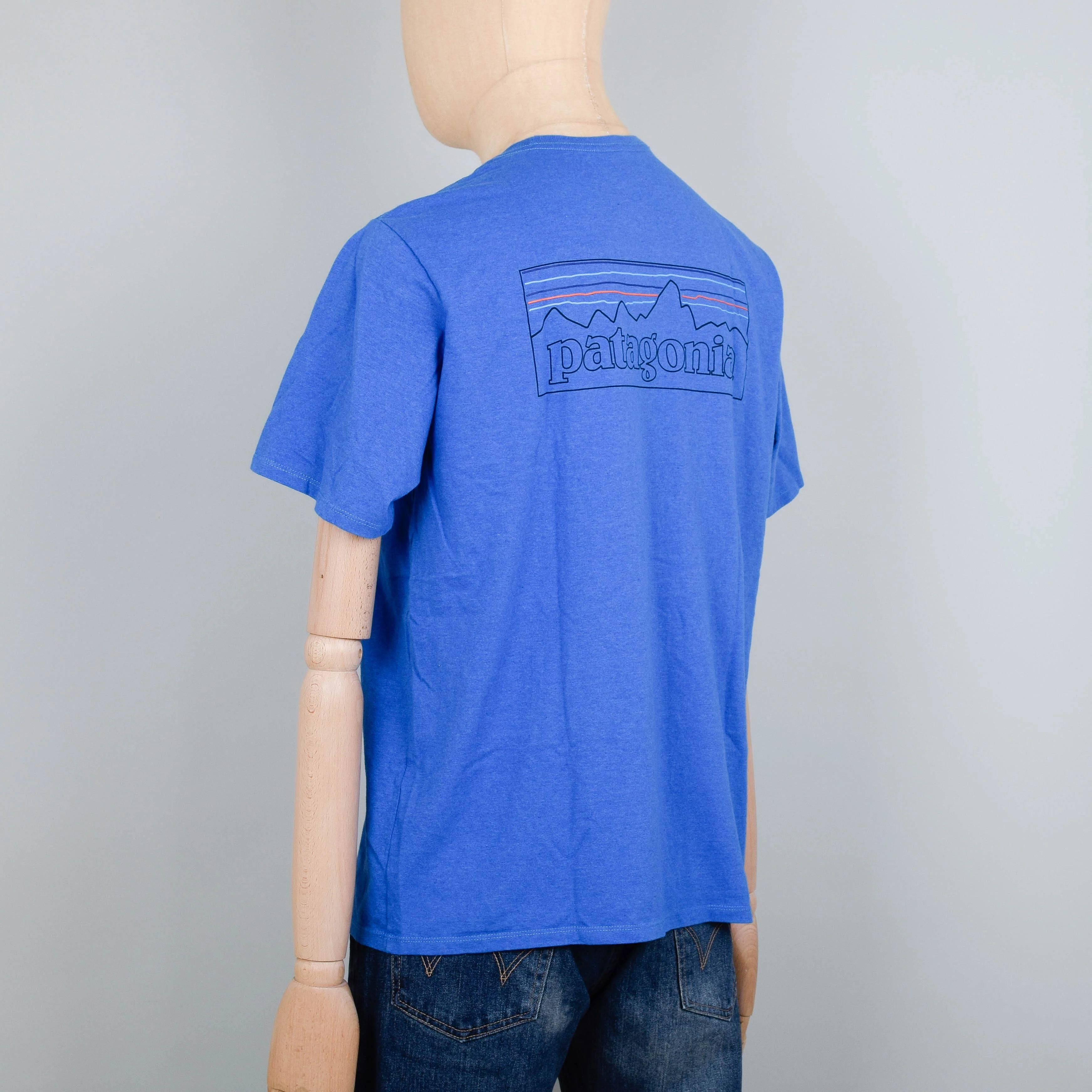 Patagonia P-6 Logo Responsibili Tee - P-6 Outline: Vessel Blue - Image 3