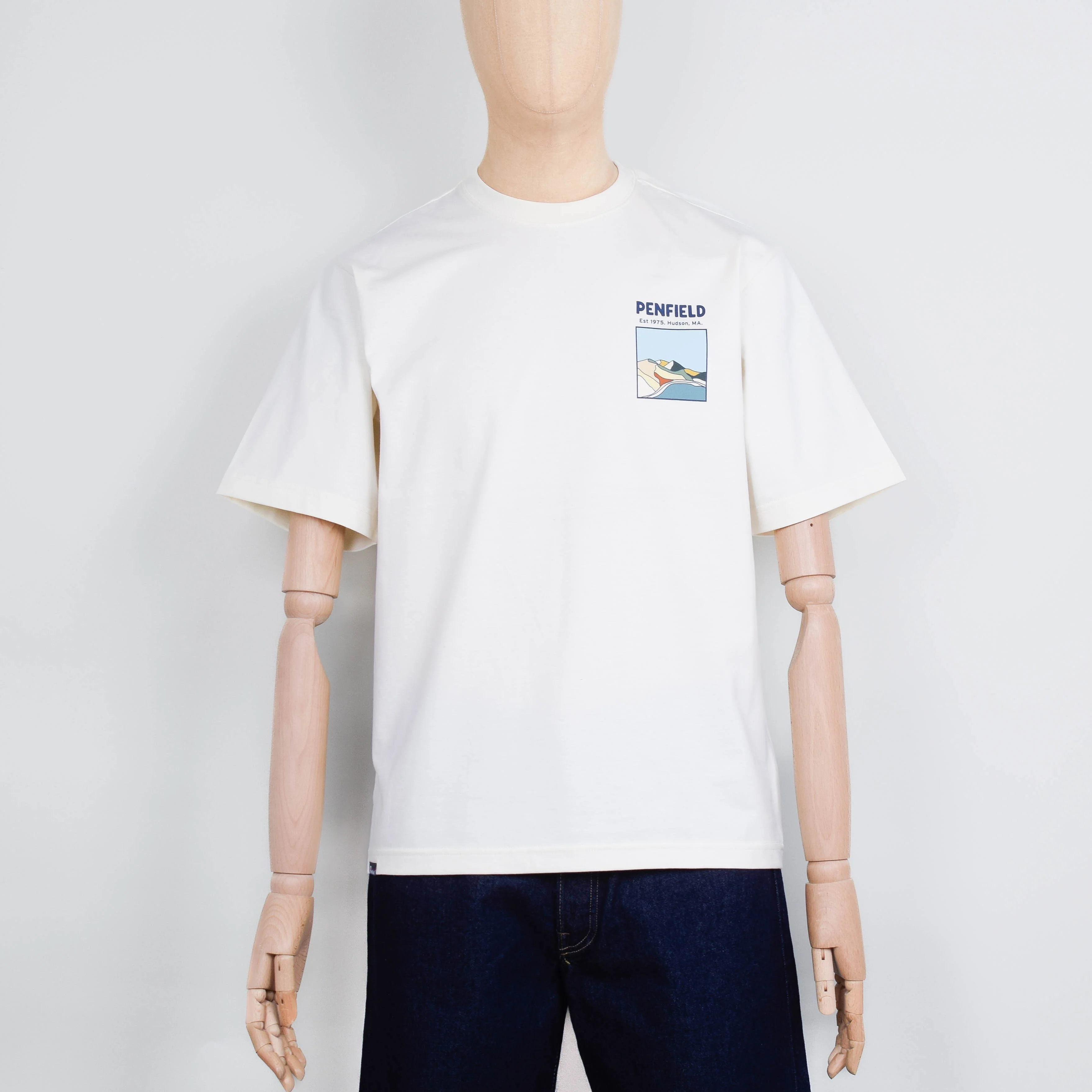 Penfield Block Landscape Graphic S/S T-Shirt - Vanilla Ice