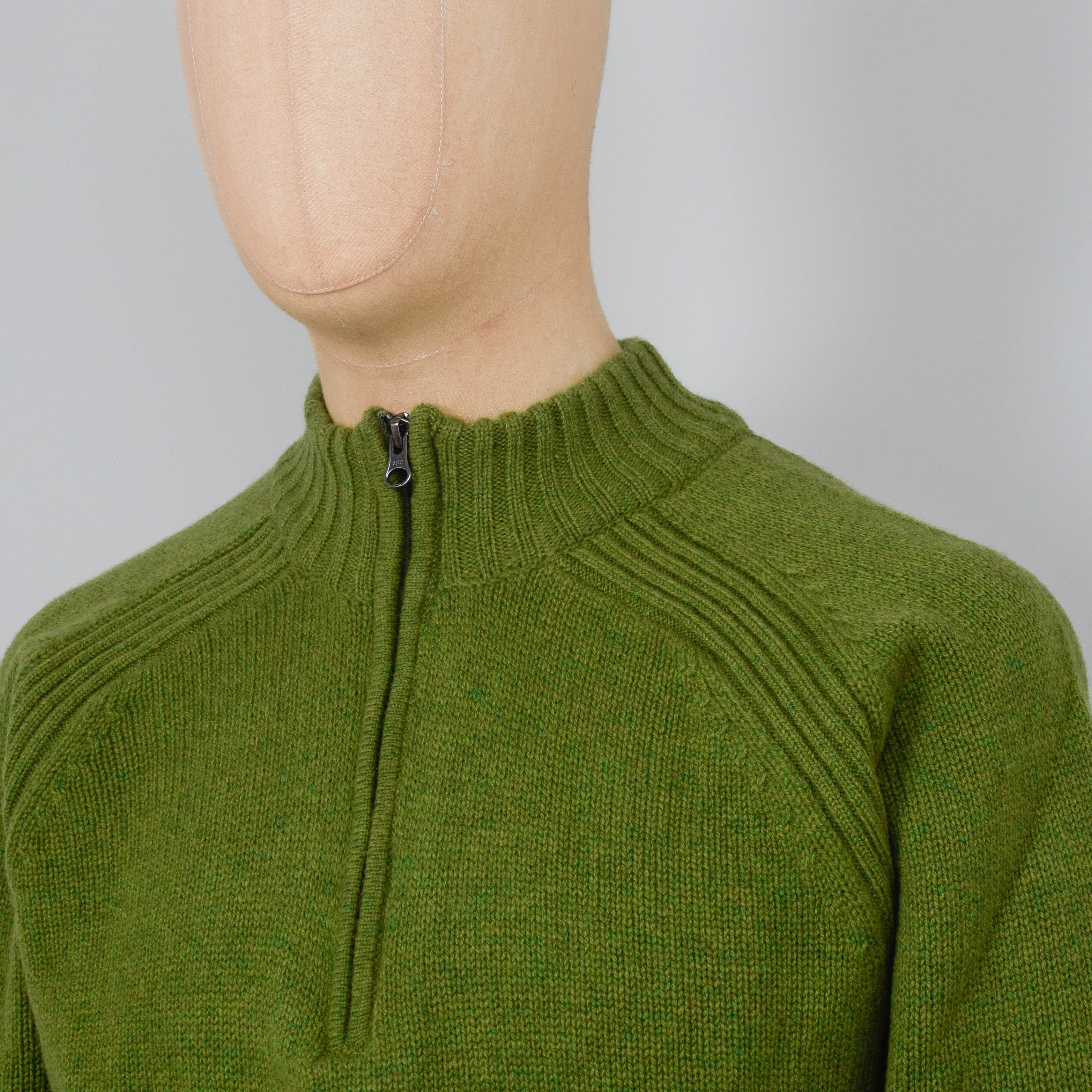 Pittari Jed 1/4 Zip Lambswool - Moss - Image 2