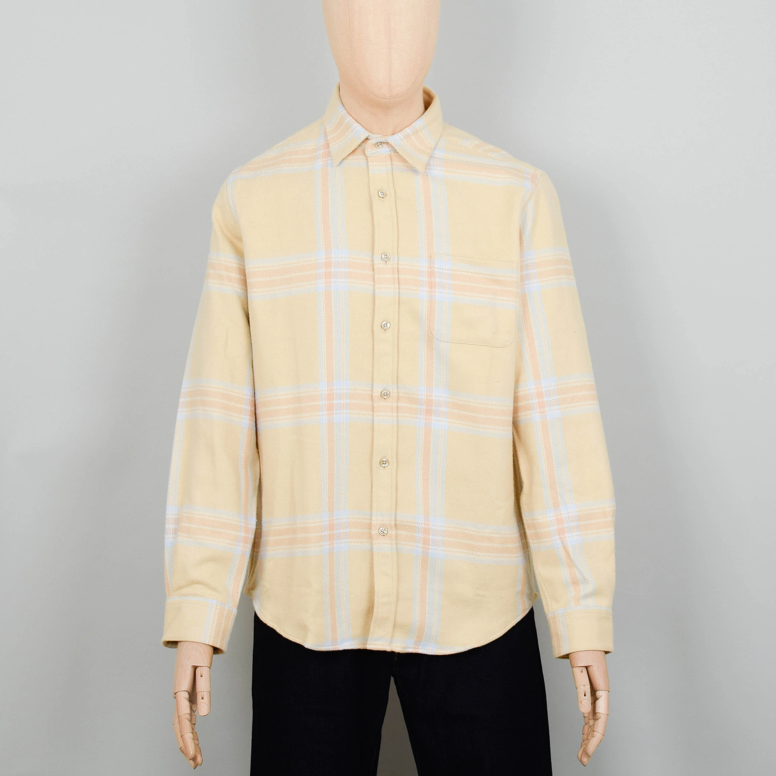 Portuguese Flannel After Shirt - Hazelnut / Blue