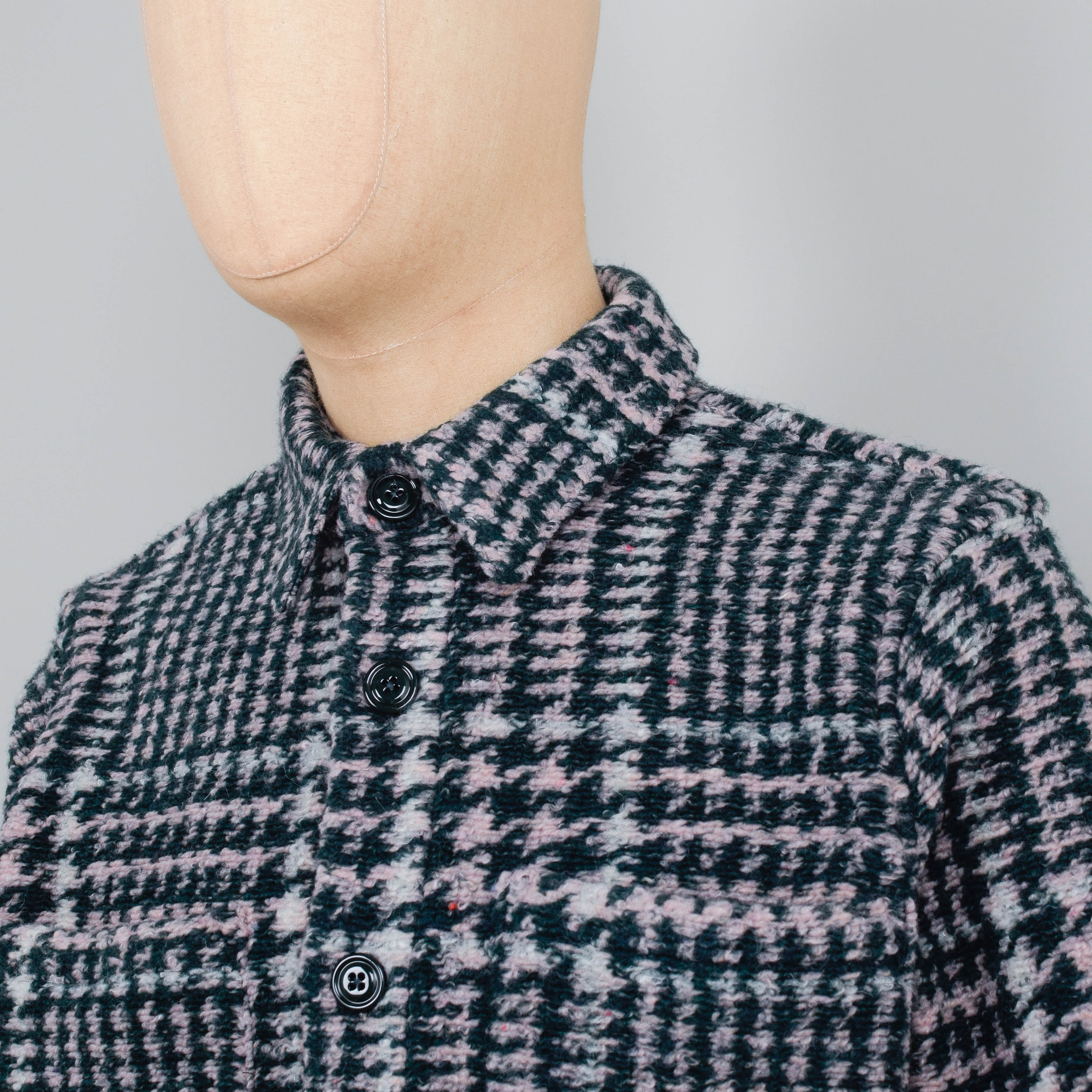 Portuguese Flannel Gales Overshirt - Green / Rose - Image 2
