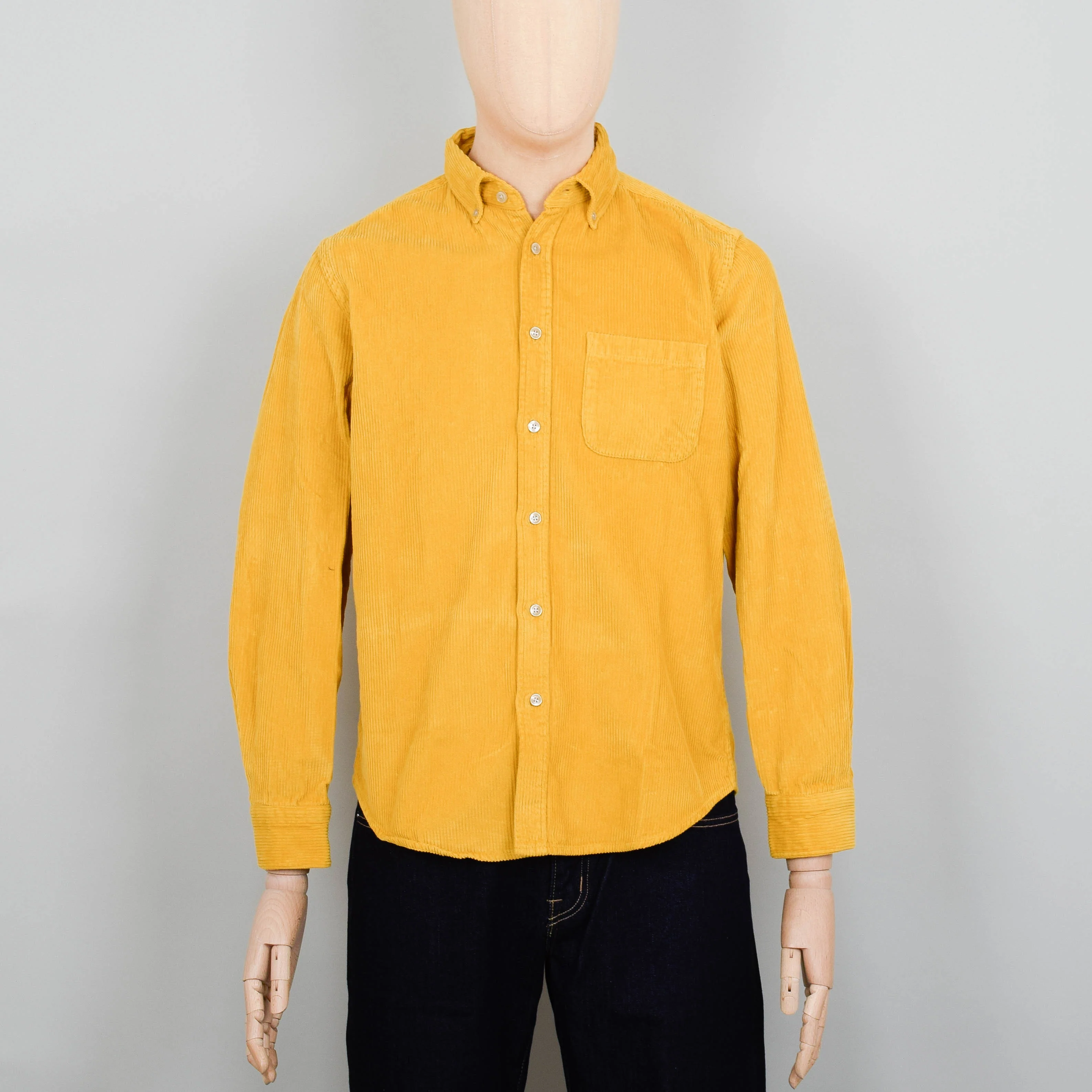 Portuguese Flannel Lobo Cord Shirt - Mustard