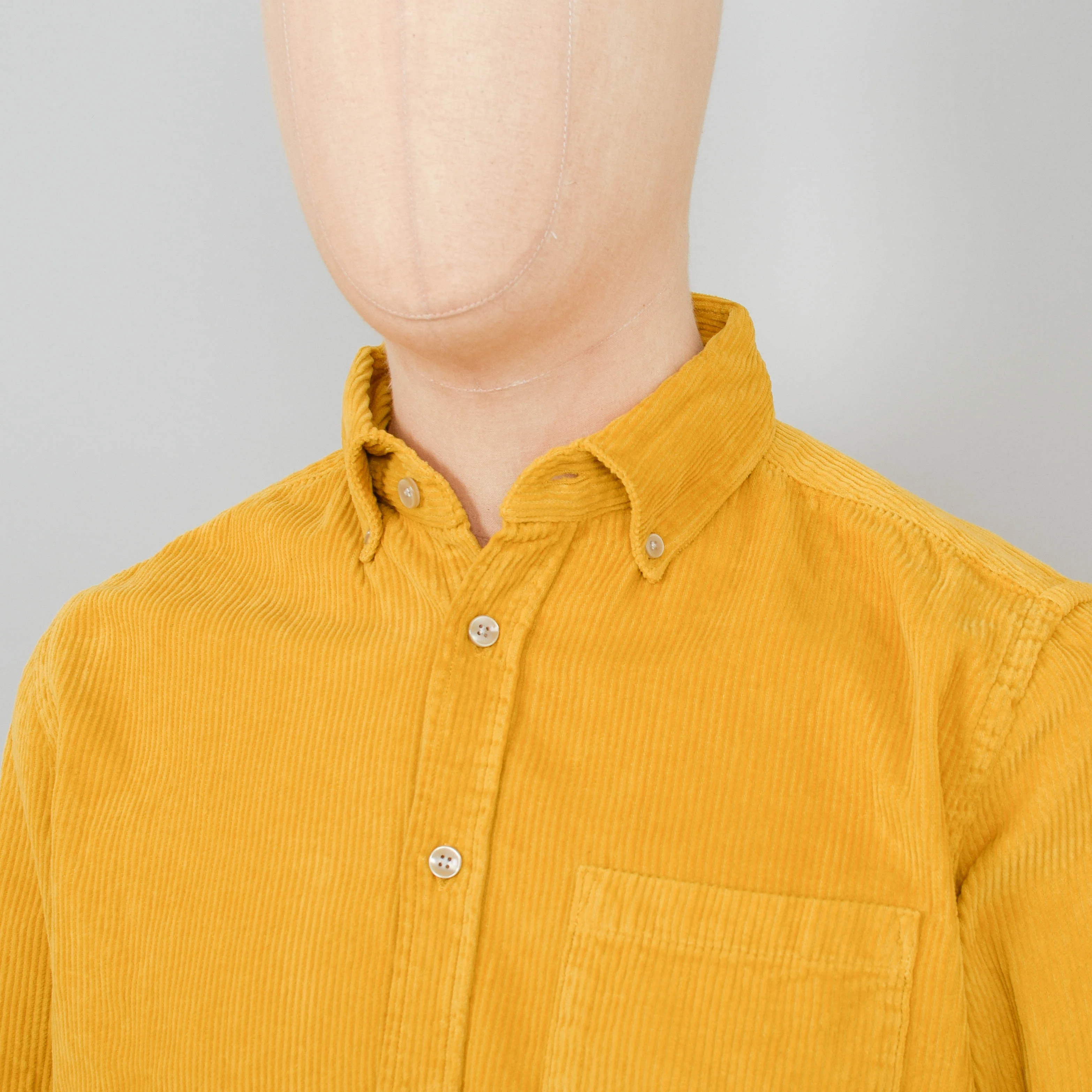 Portuguese Flannel Lobo Cord Shirt - Mustard - Image 2