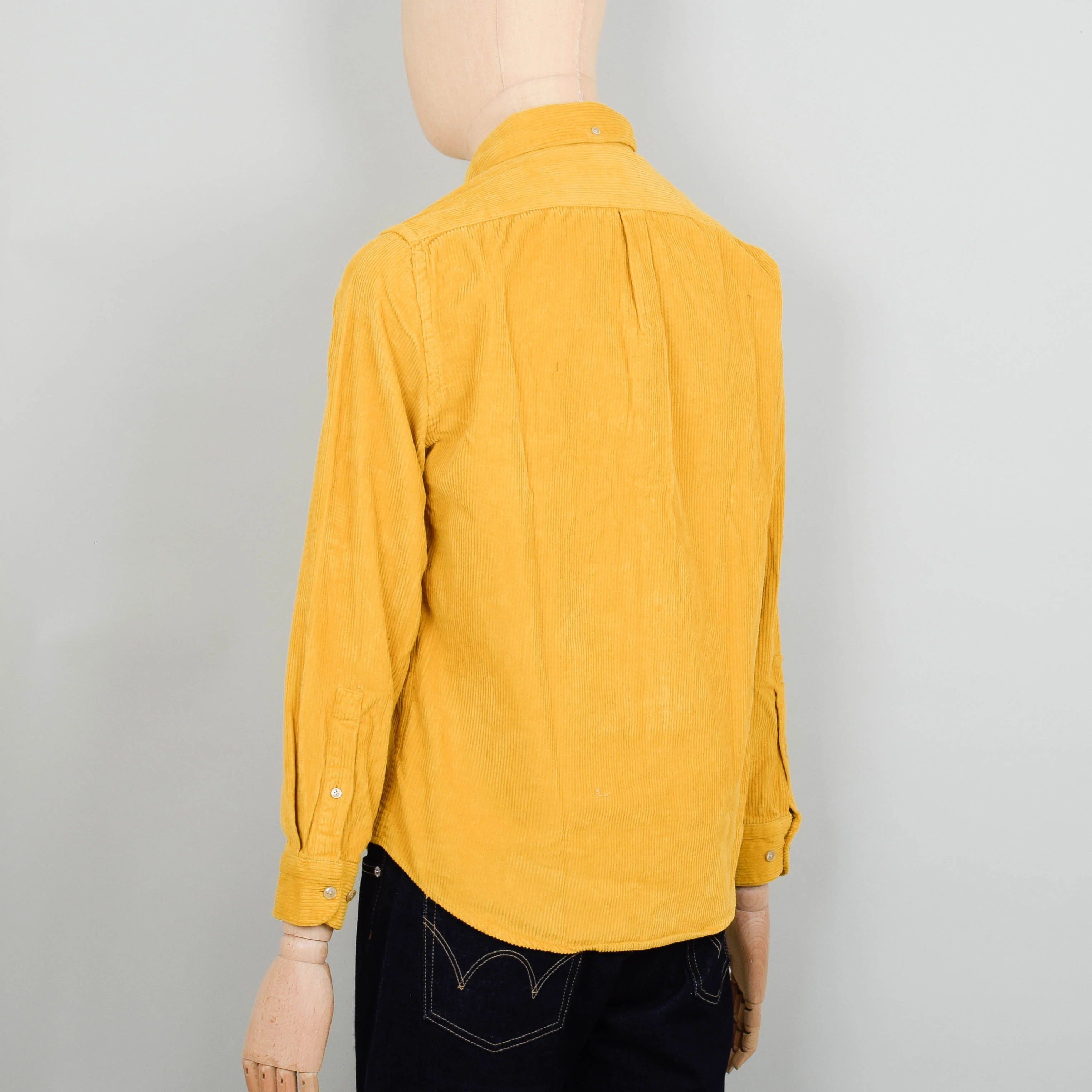 Portuguese Flannel Lobo Cord Shirt - Mustard - Image 3