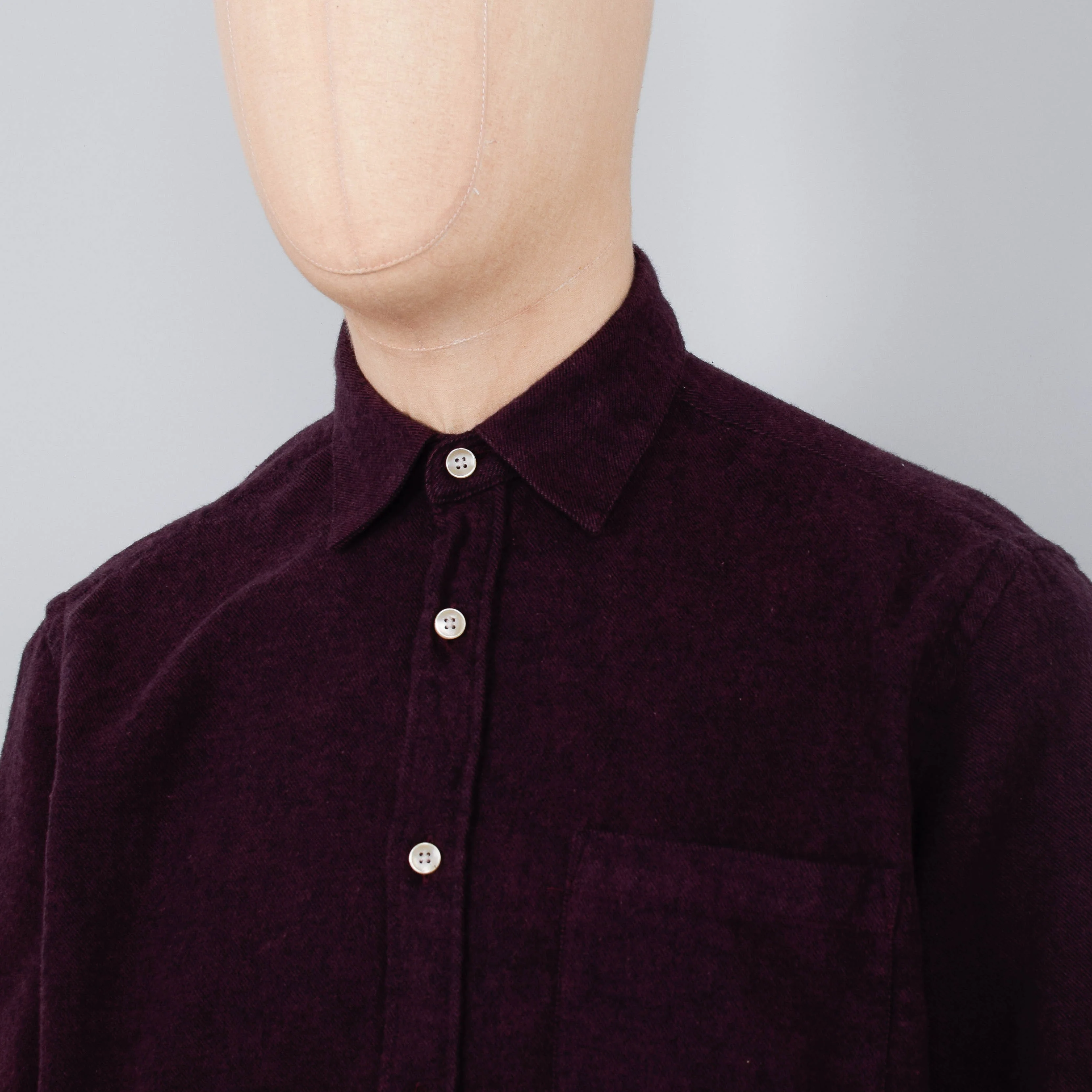 Portuguese Flannel Teca Shirt - Bordeaux - Image 2
