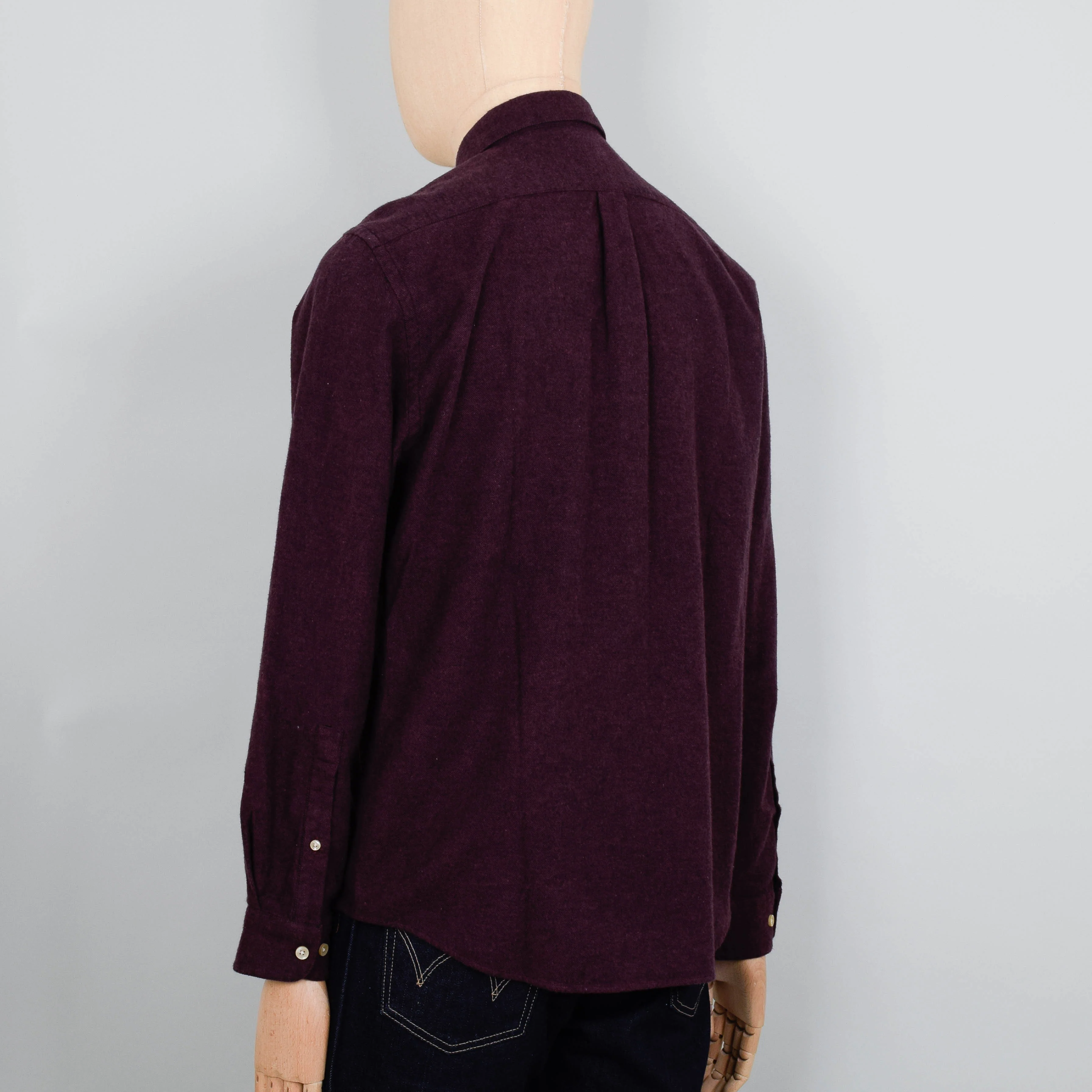 Portuguese Flannel Teca Shirt - Bordeaux - Image 3