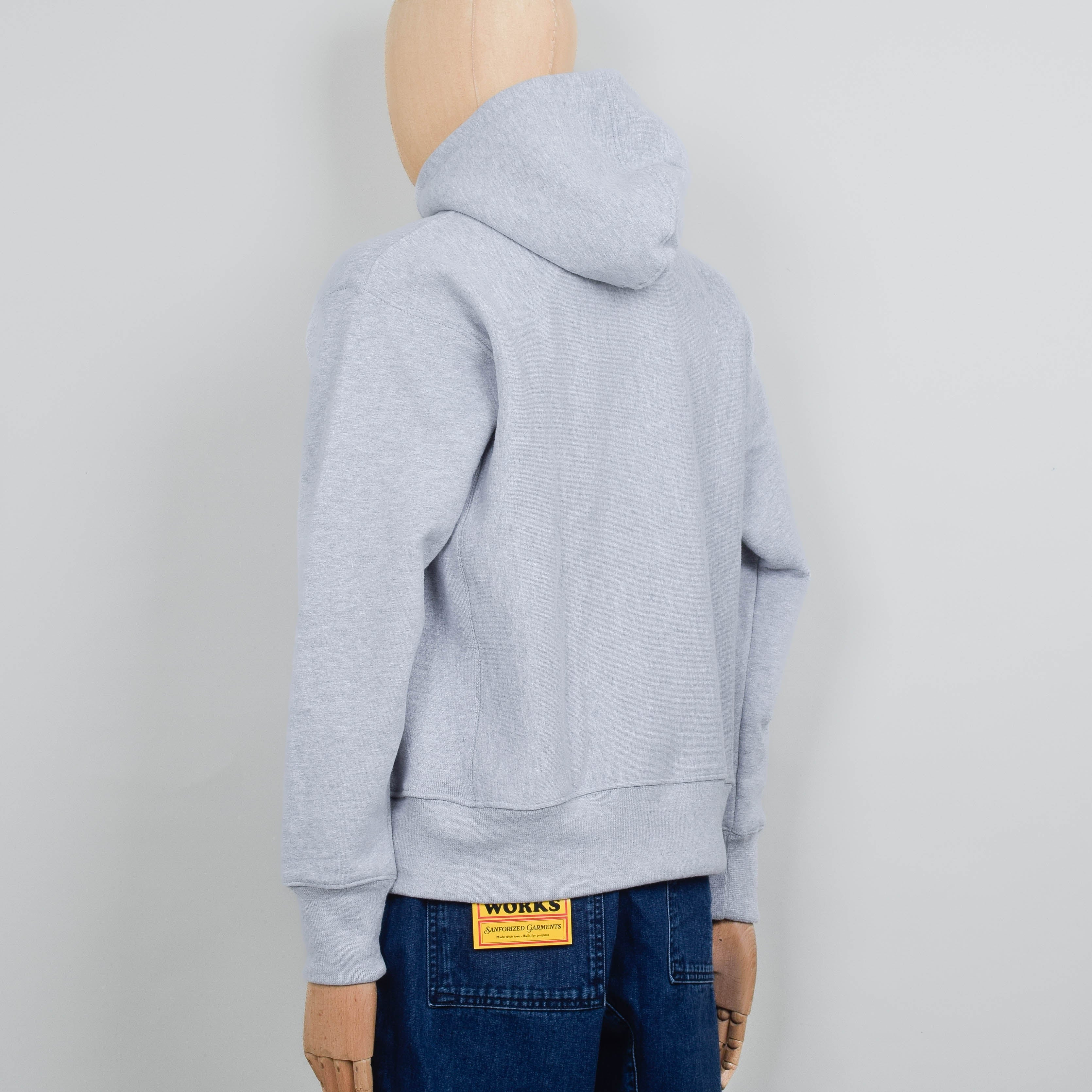 Power Goods Super Weight Hoodie - Heather Grey - Image 3