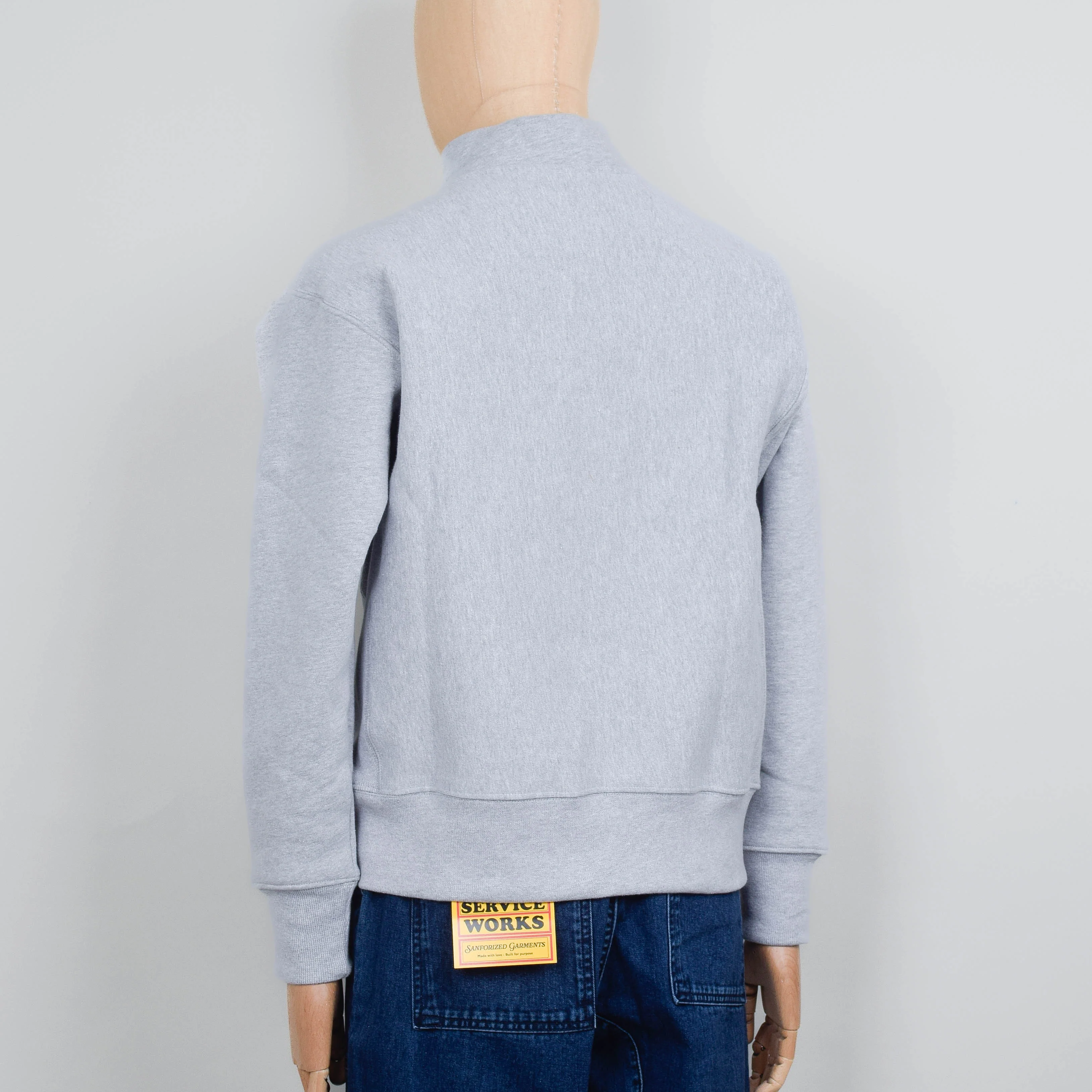 Power Goods Super Weight Quarter Zip - Heather Grey - Image 3