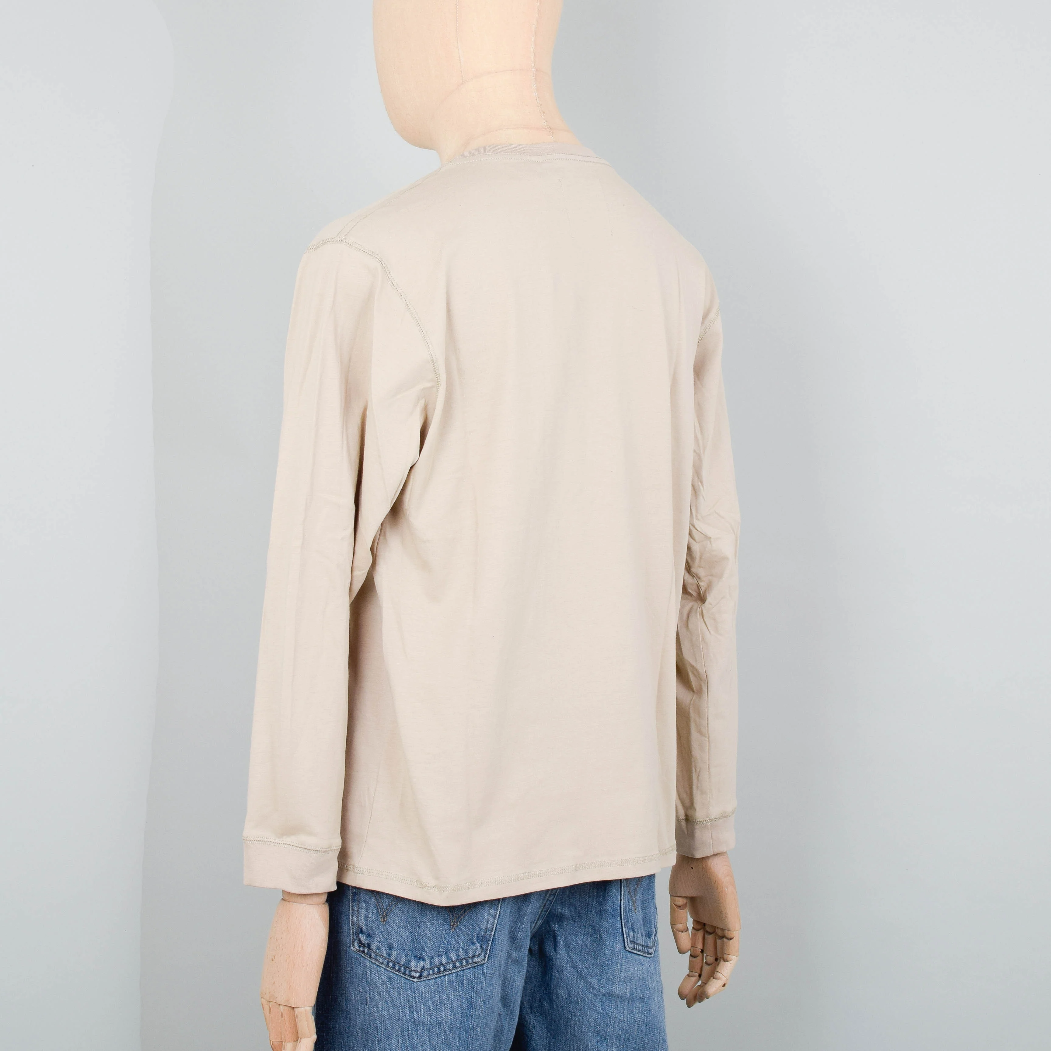 Satta Organic Longsleeve T-Shirt - Stone - Image 3