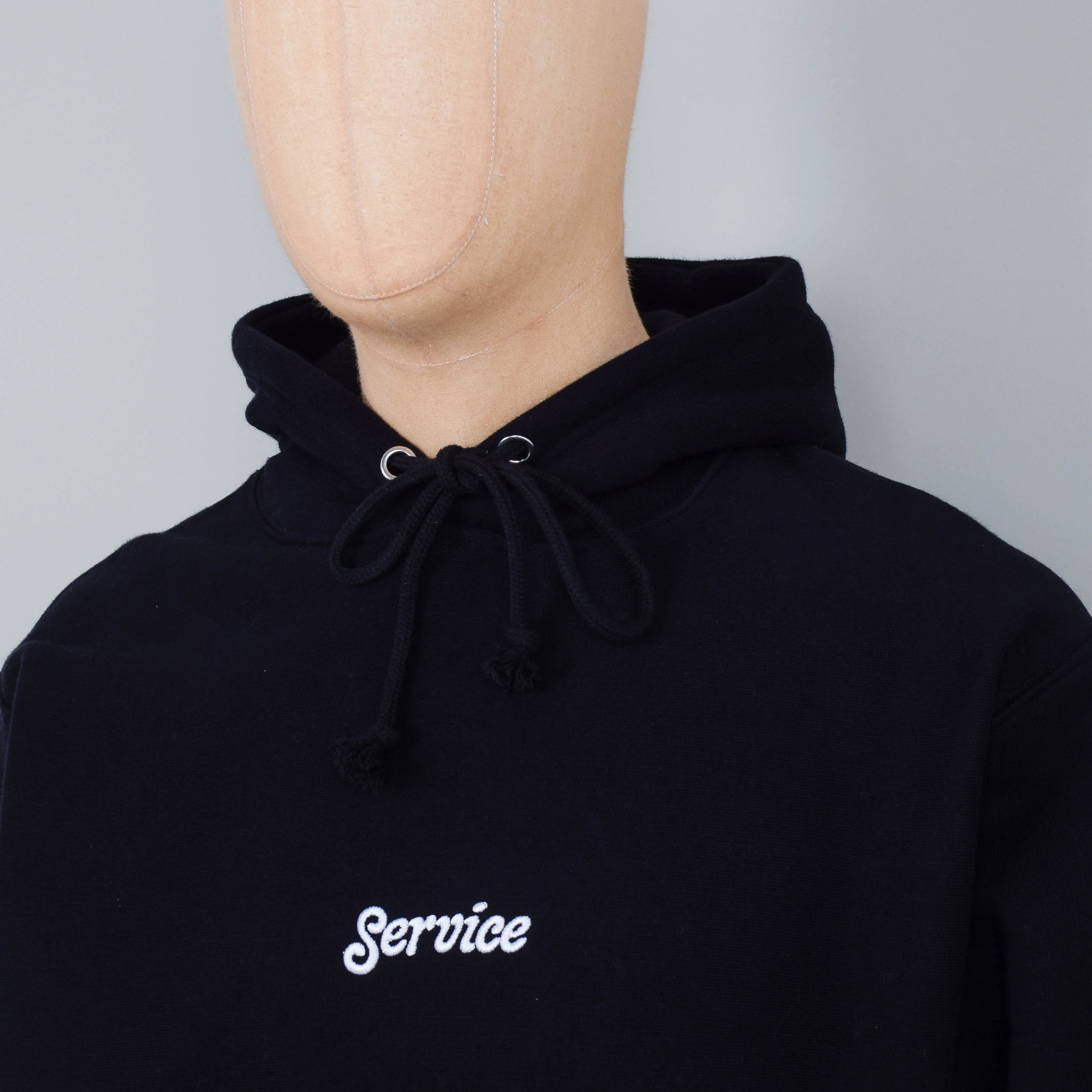 Service Works 12oz Service Embroidered Hoodie - Black - Image 2