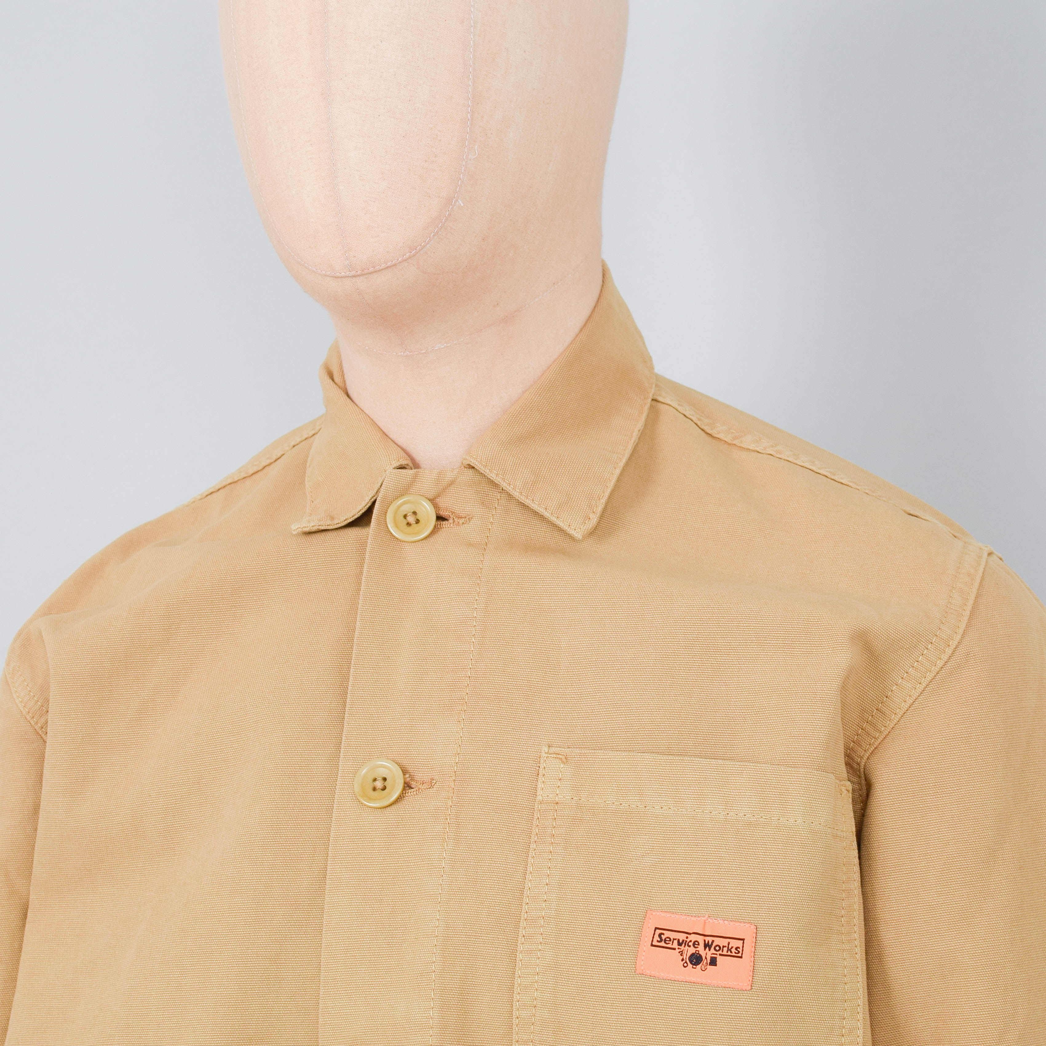 Service Works Canvas Coverall Jacket - Tan - Image 2