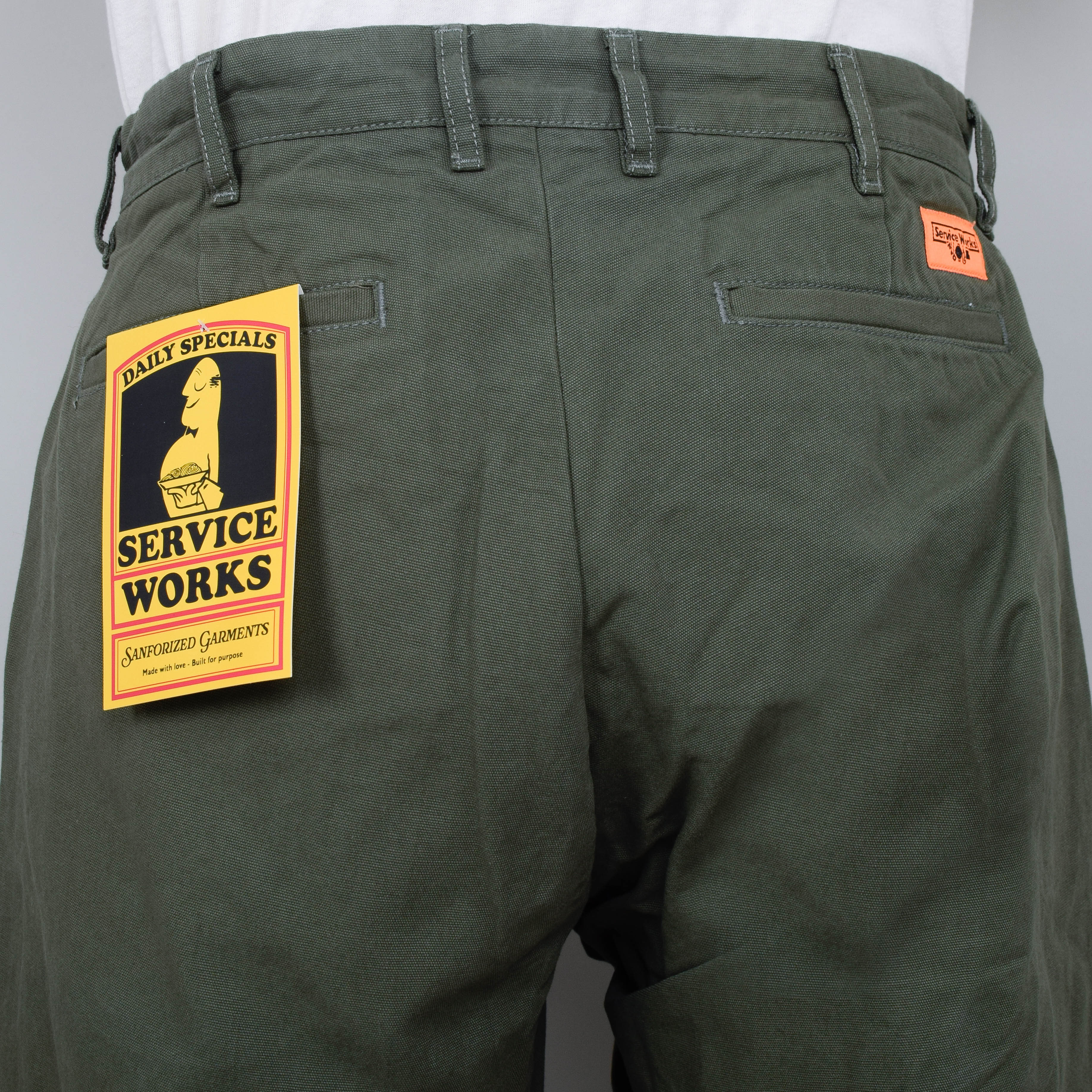 Service Works Canvas Part Timer Pant - Olive - Image 3
