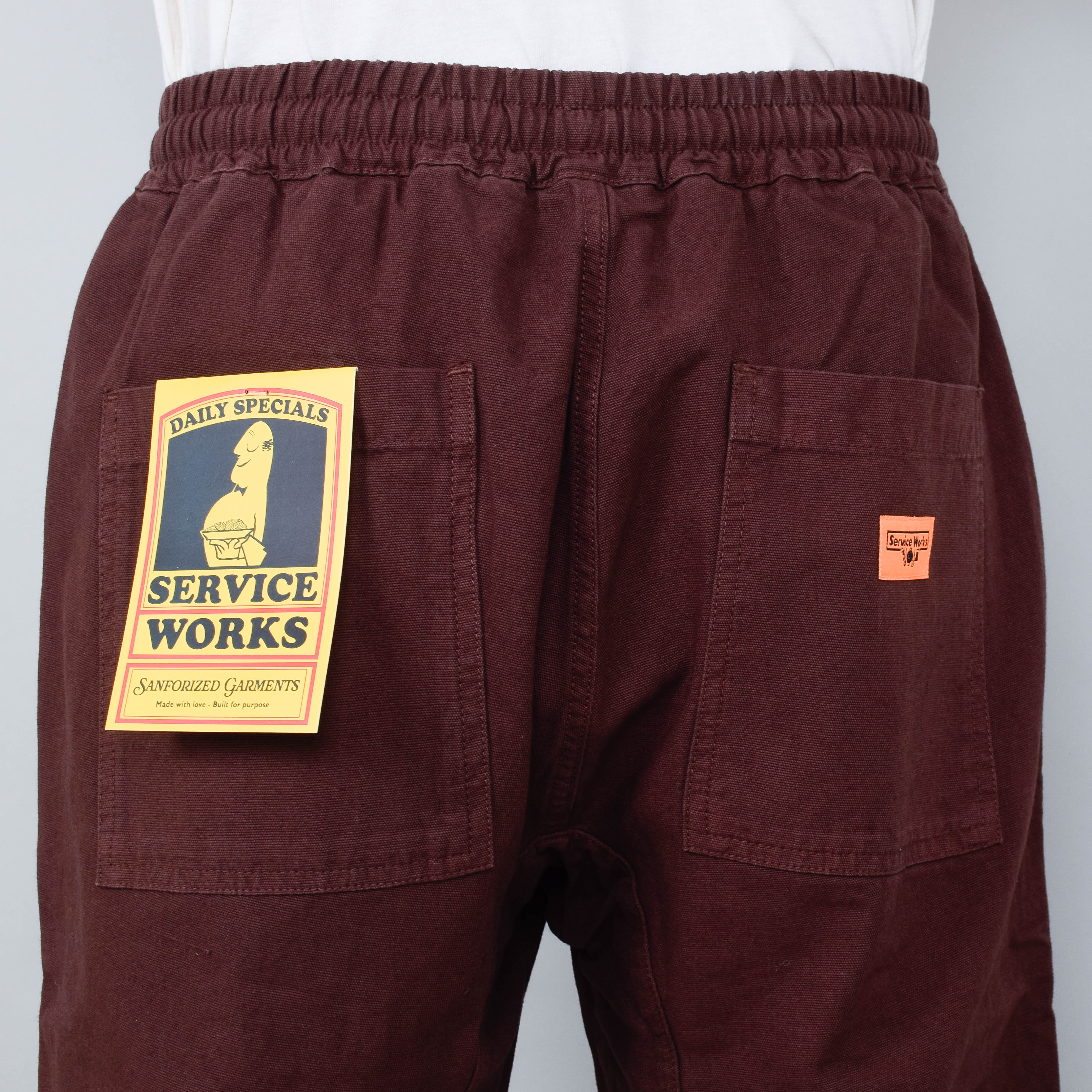 Service Works Classic Canvas Chef Pants - Brown - Image 3