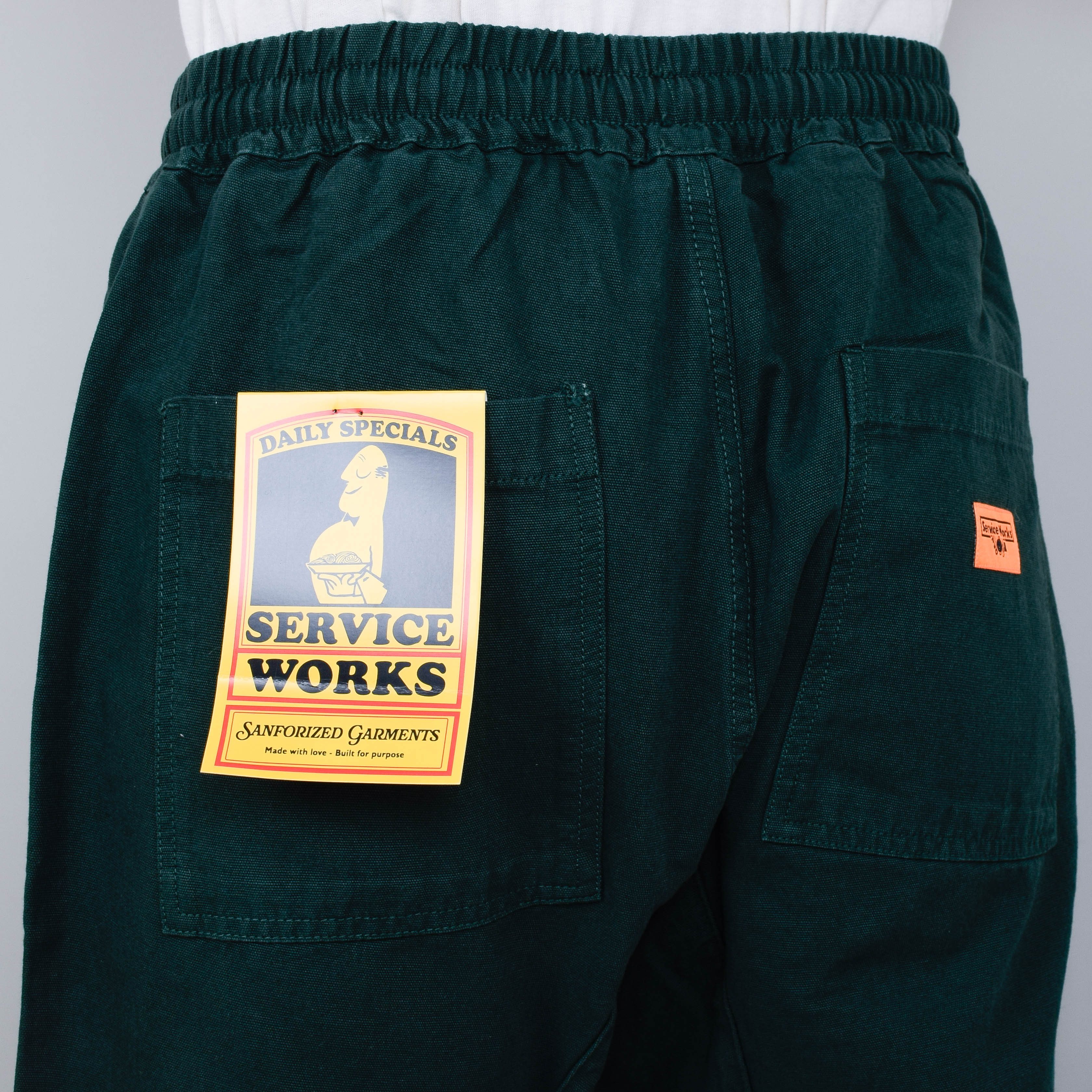 Service Works Classic Canvas Chef Pants - Forest - Image 3