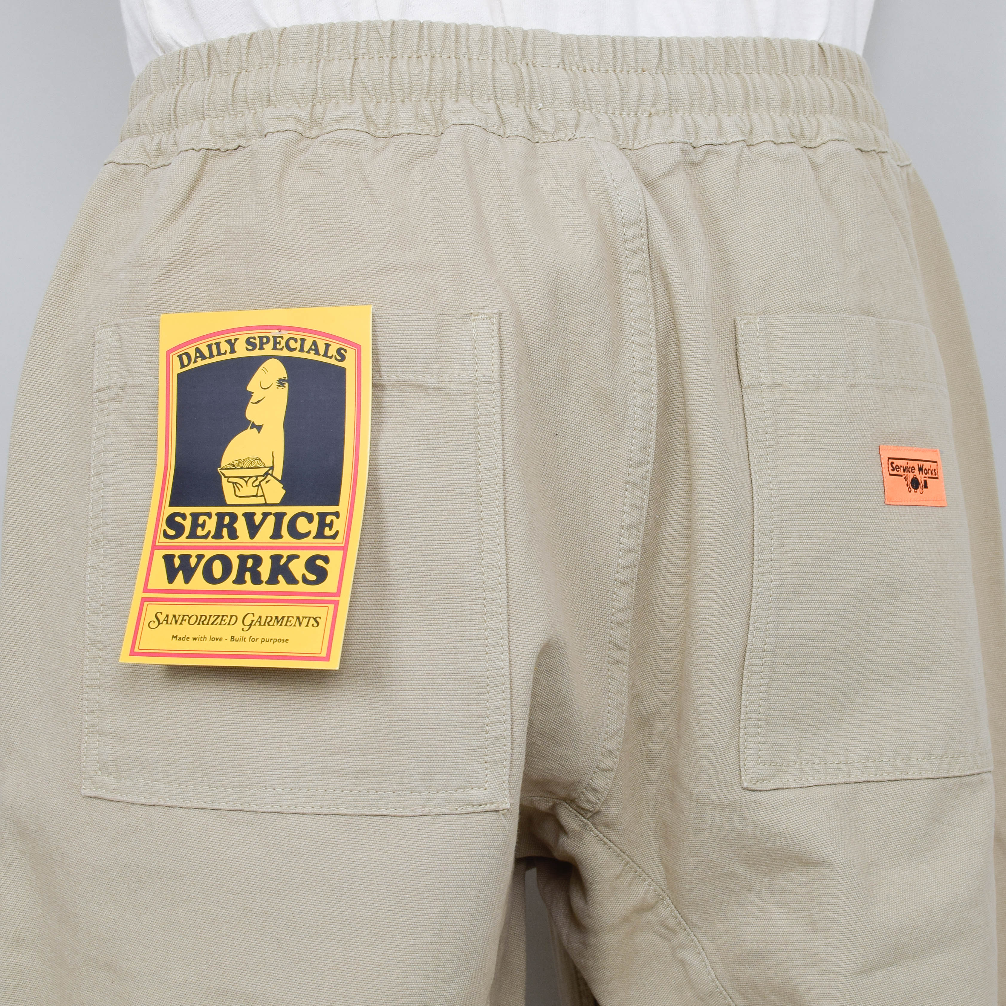 Service Works Classic Canvas Chef Pants - Khaki - Image 3