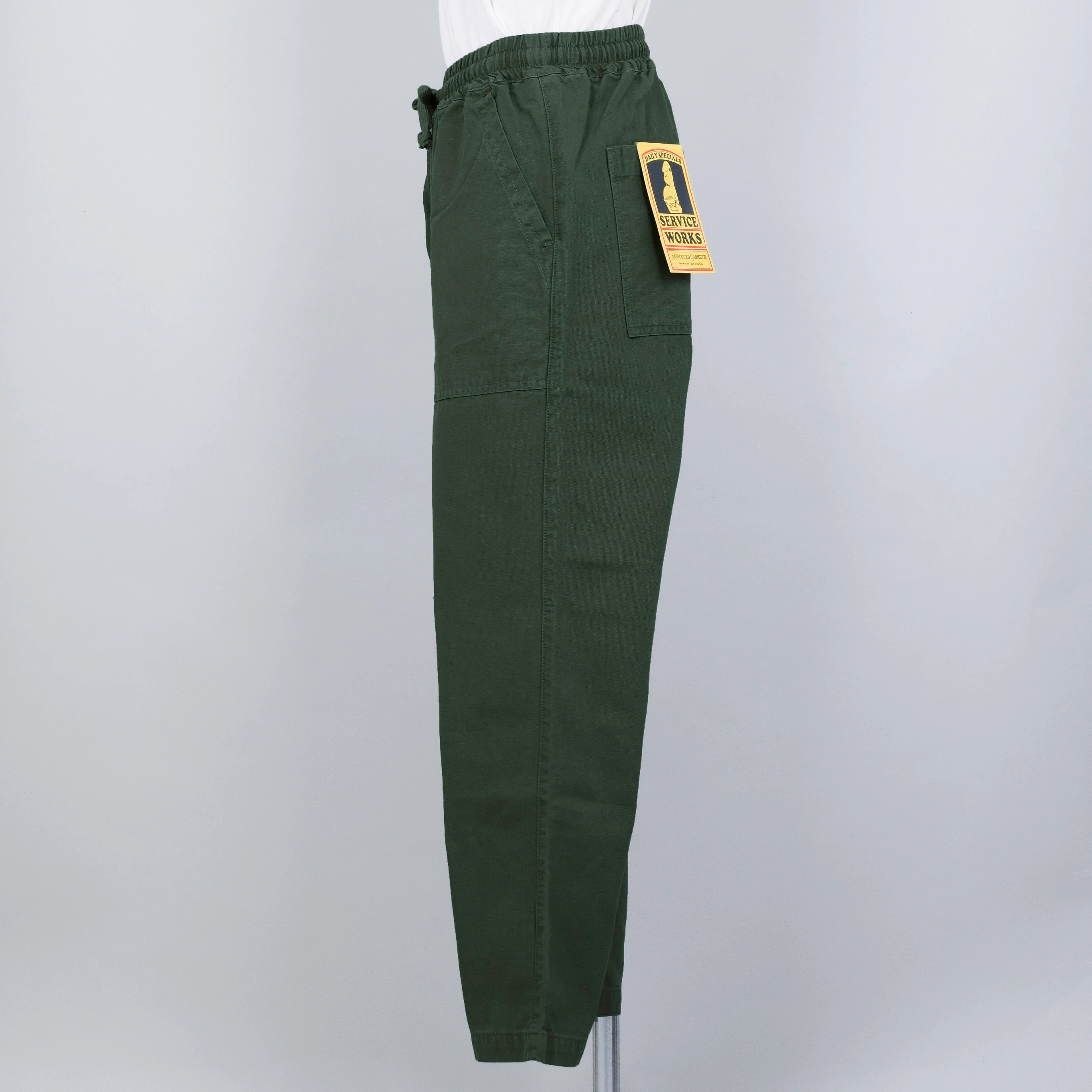 Service Works Classic Canvas Chef Pants - Olive - Image 3