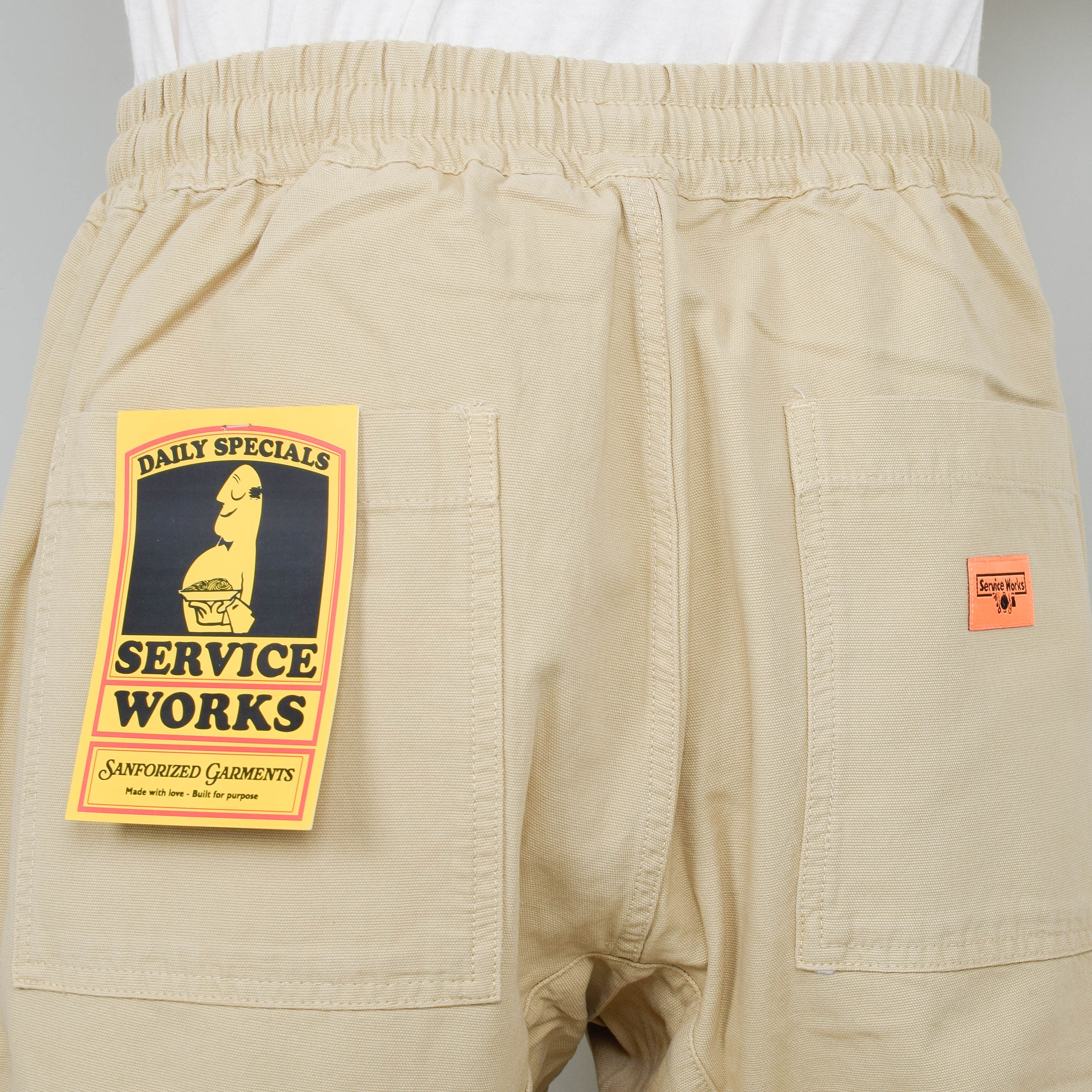 Service Works Classic Canvas Chef Pants - Pale Khaki - Image 3