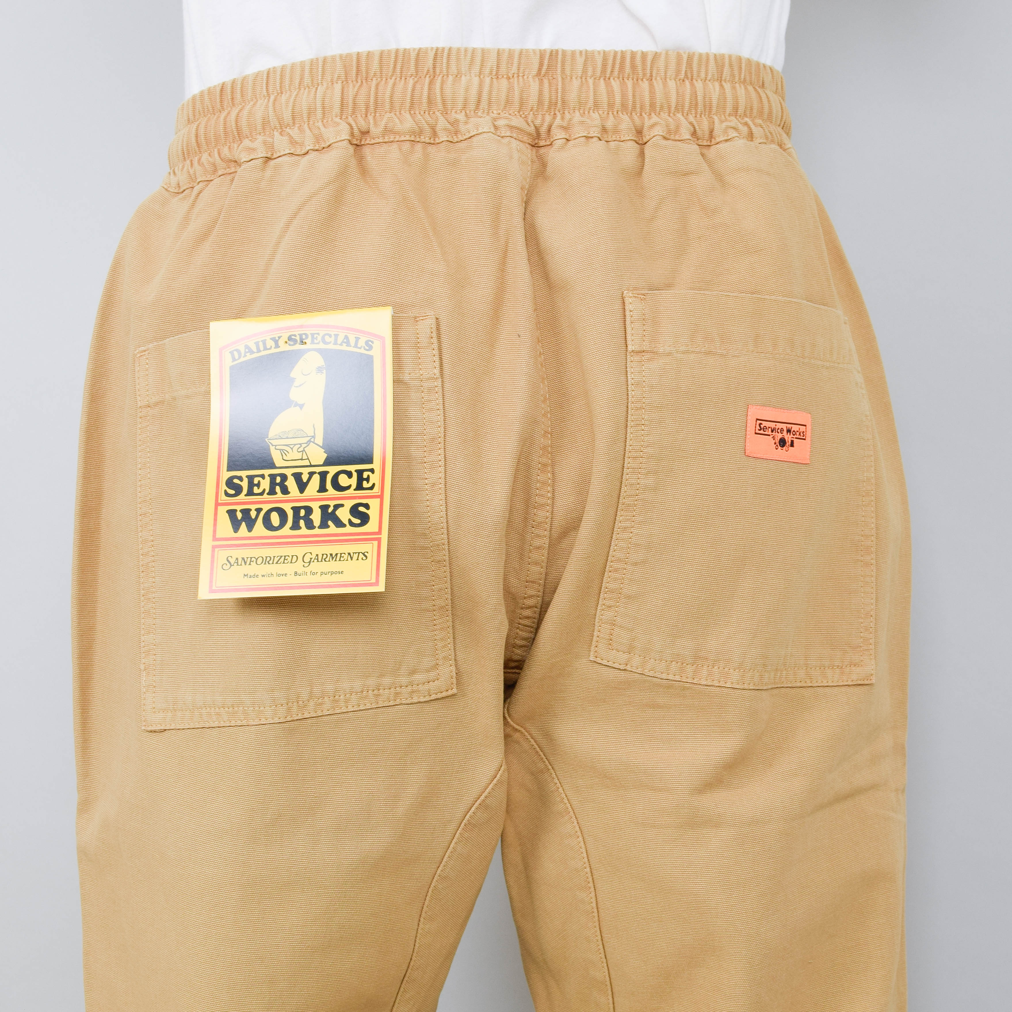Service Works Classic Canvas Chef Pants - Tan - Image 3